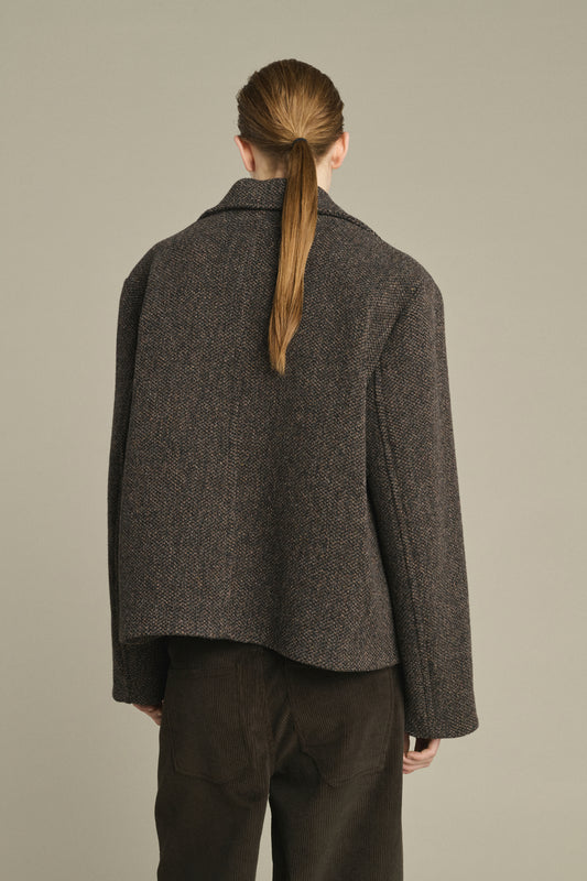 Manteau Joseph - Marron/Noir - Laine - Femme