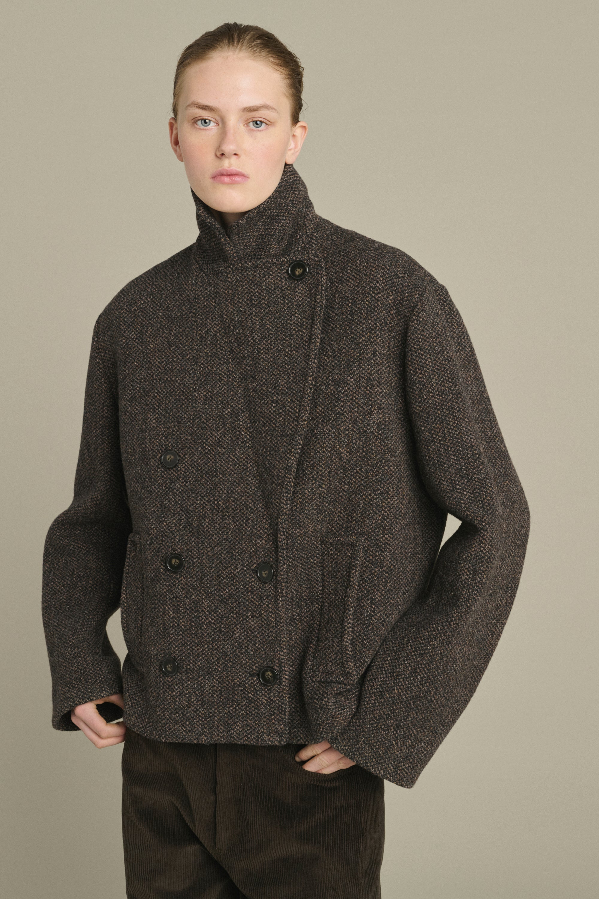 Coat JOSEPH Brown/Black