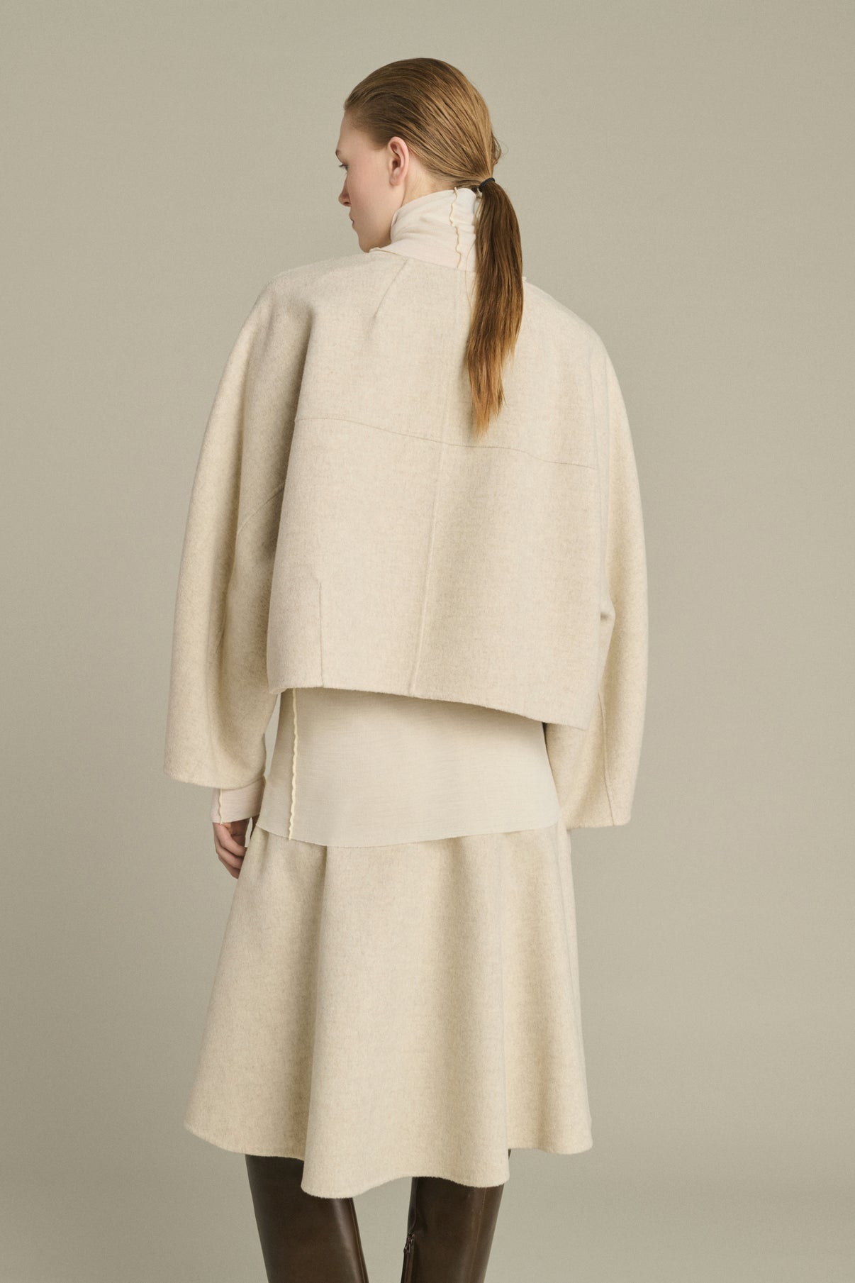 Jersey Hora - Crudo/Gris - Lana - Mujer vue 2