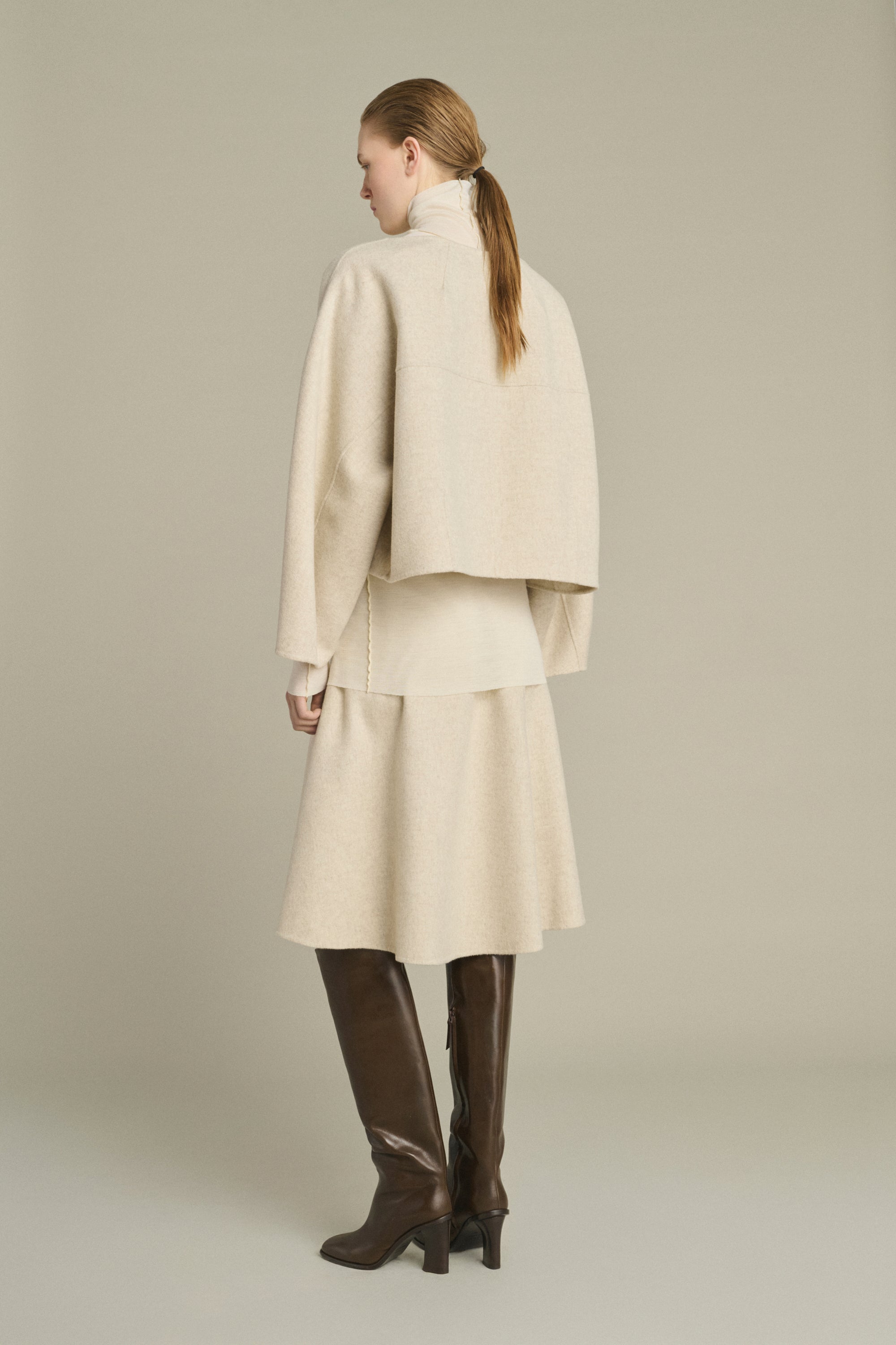 Skirt KELYA Ecru/Gray