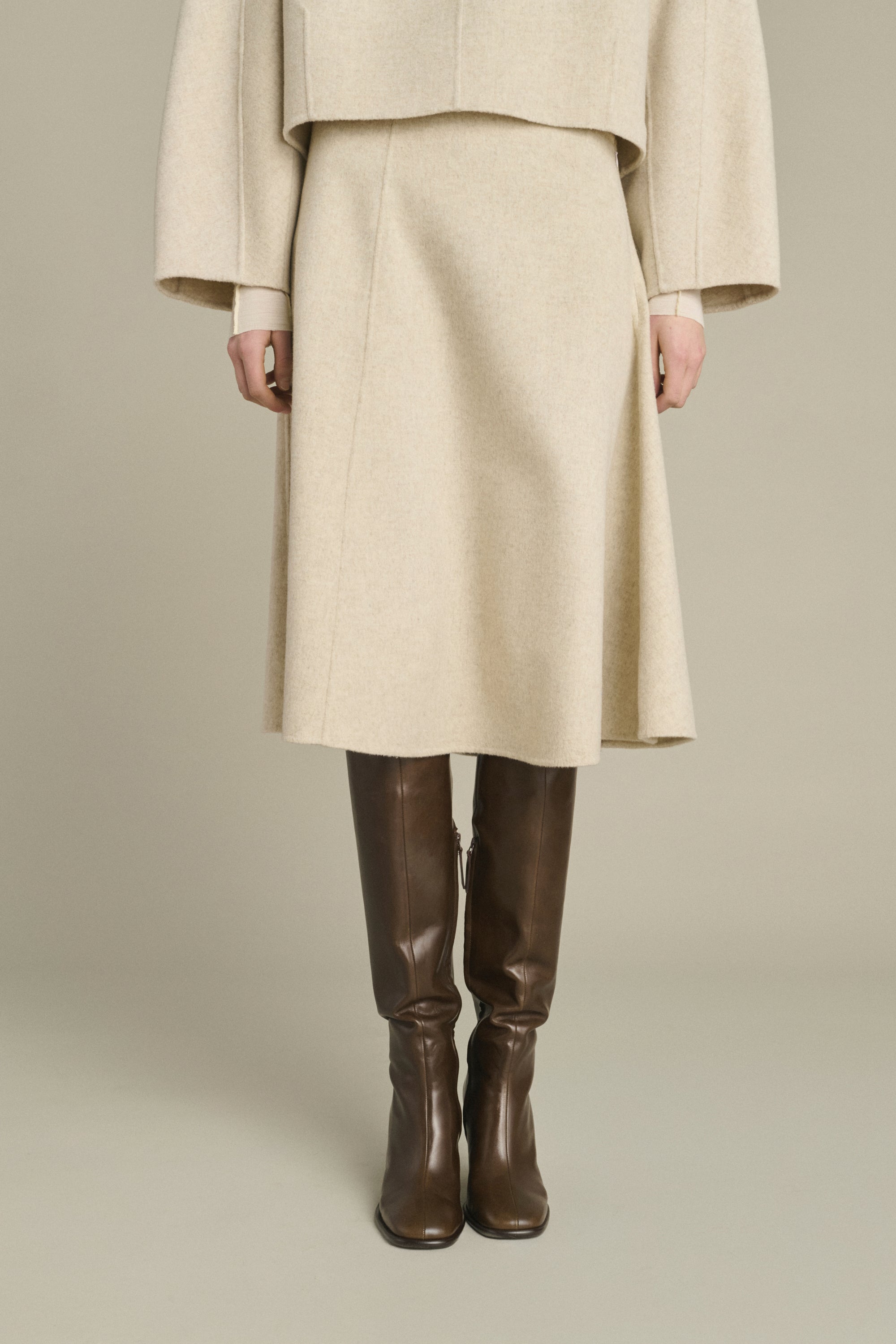 Skirt KELYA Ecru/Gray