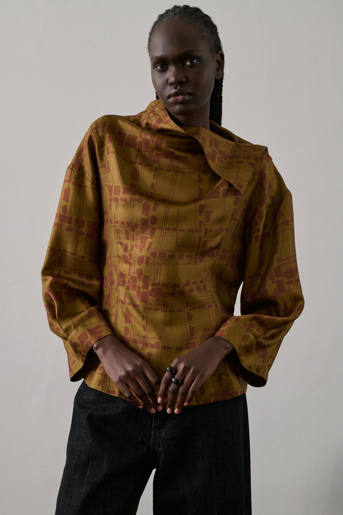 Blouse Figari - Bronze/Rouille - Soie - Femme vue 1
