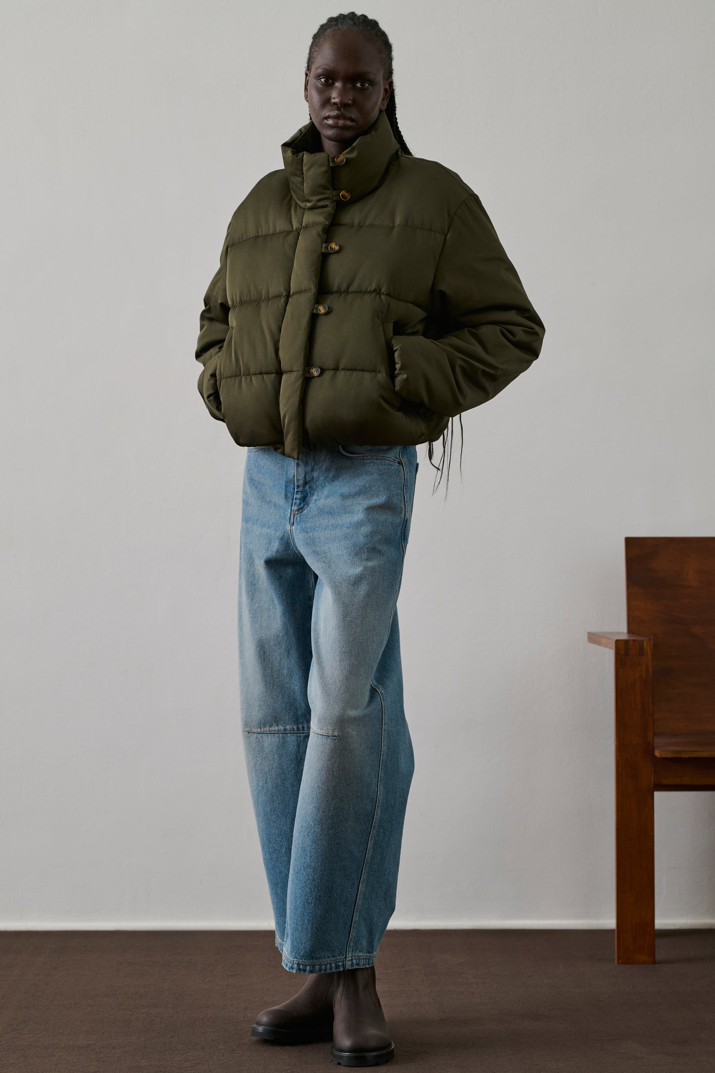 Flore Down Jacket Khaki Woman