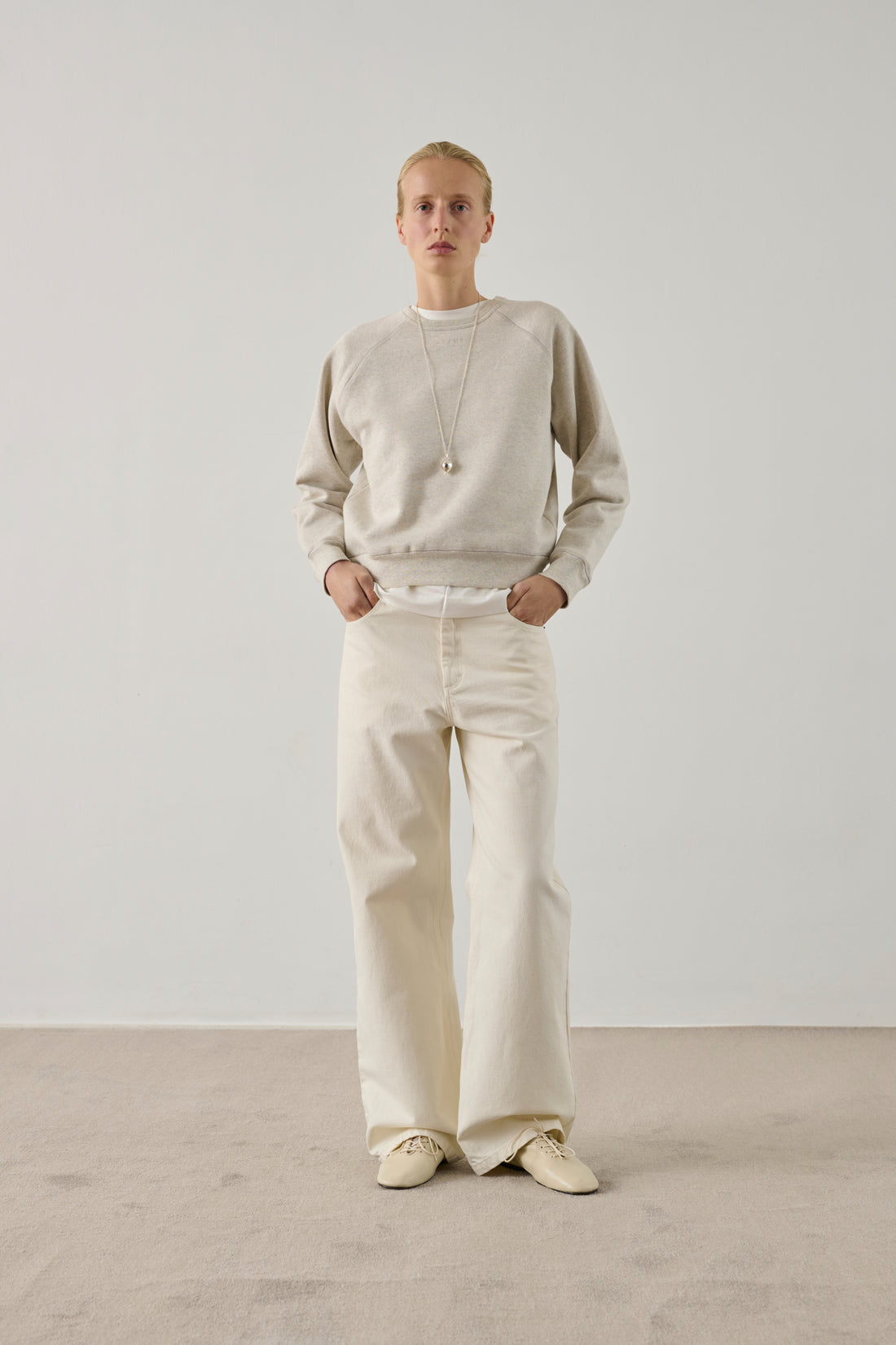 Sweatshirt Artemis - Gris Clair Chiné - Coton - Femme