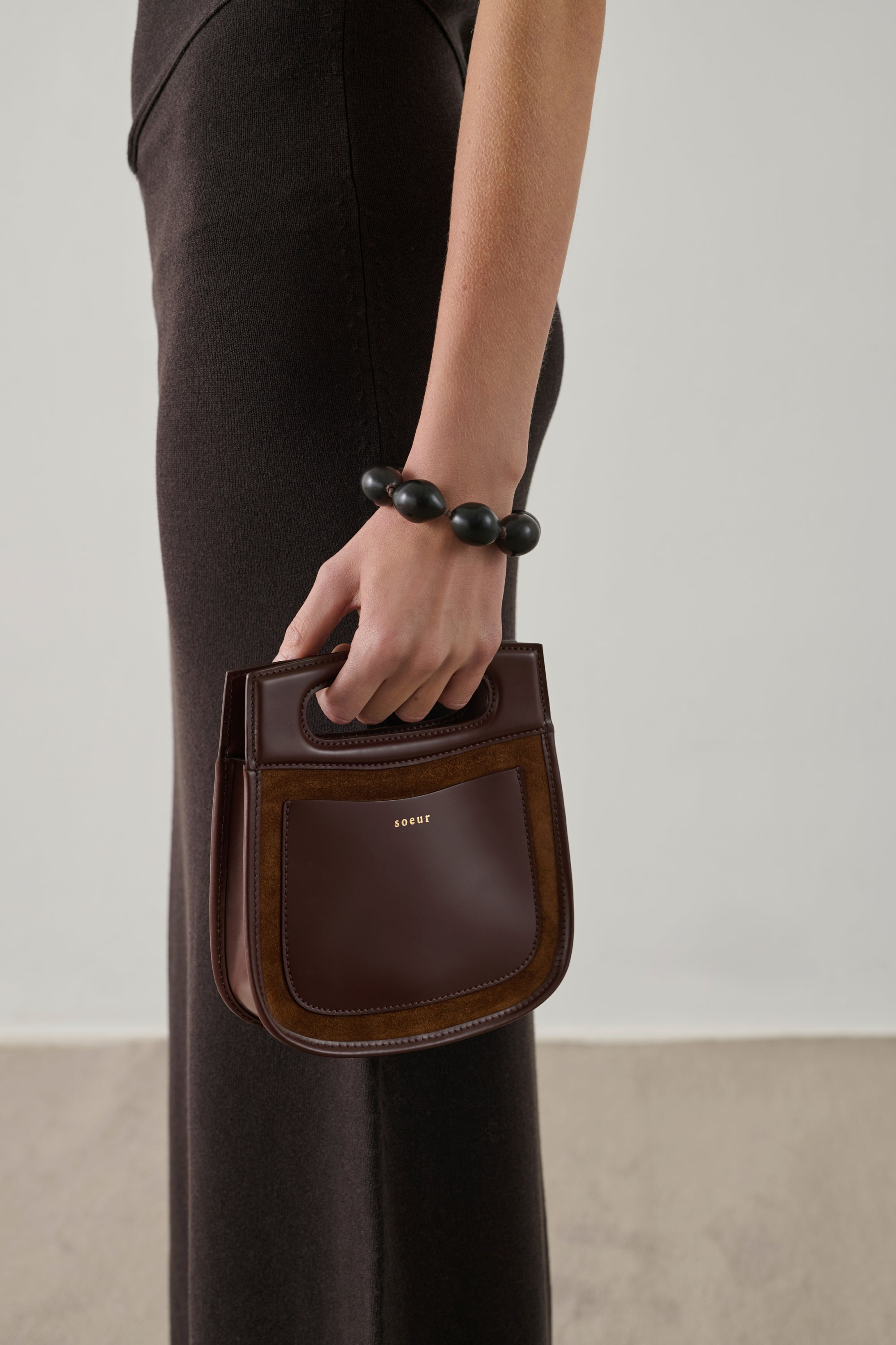 Cheri Mini Bag - Chocolate Leather Women's - Soeur