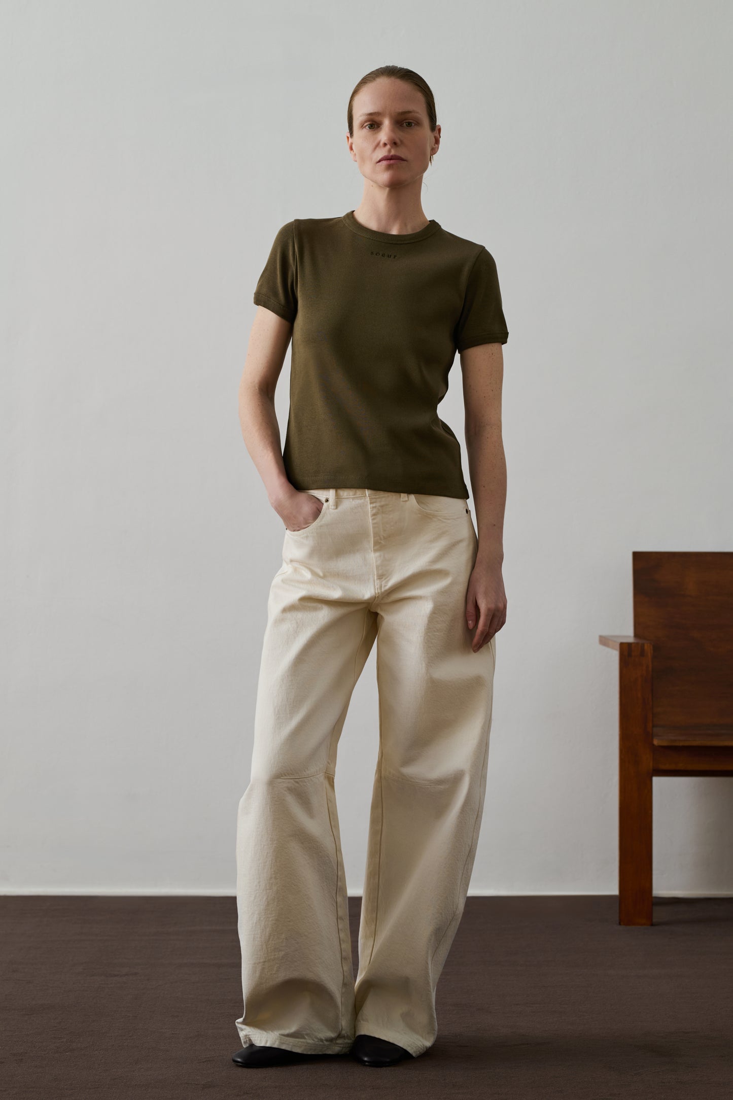 Tee-Shirt Aristide - Kaki Foncé - Coton - Femme