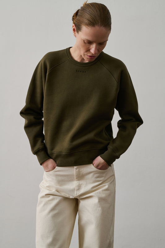 Sweatshirt Artemis - Kaki Foncé - Coton - Femme