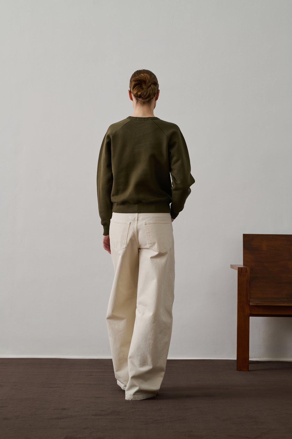 Sweatshirt Artemis - Kaki Foncé - Coton - Femme vue 3