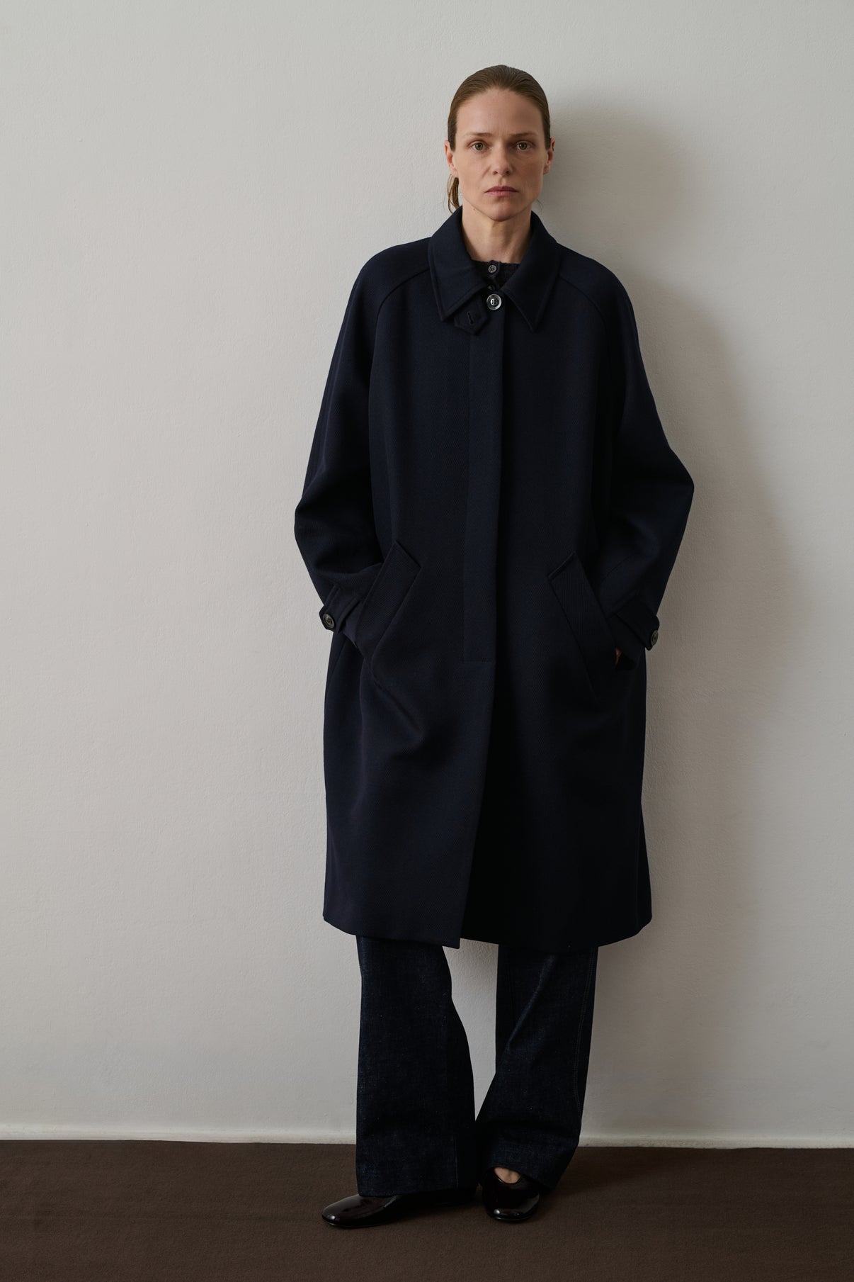 Franklin Coat Navy Wool Woman