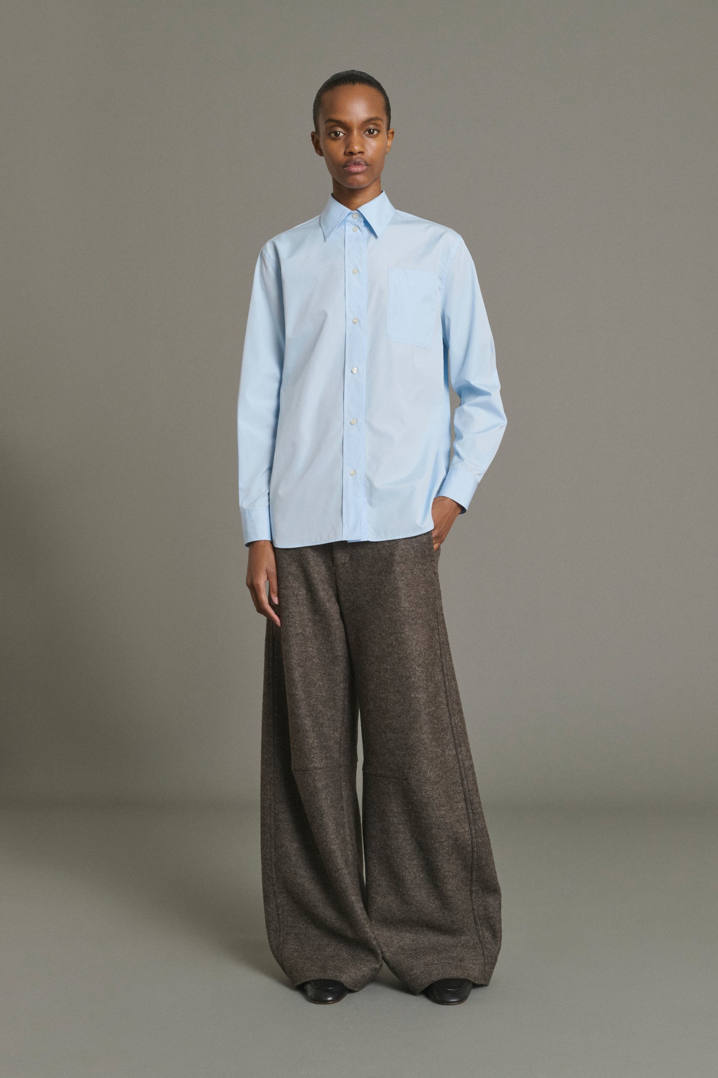 Chemise Saphir - Bleu Ciel Popeline Bio Femme - Soeur