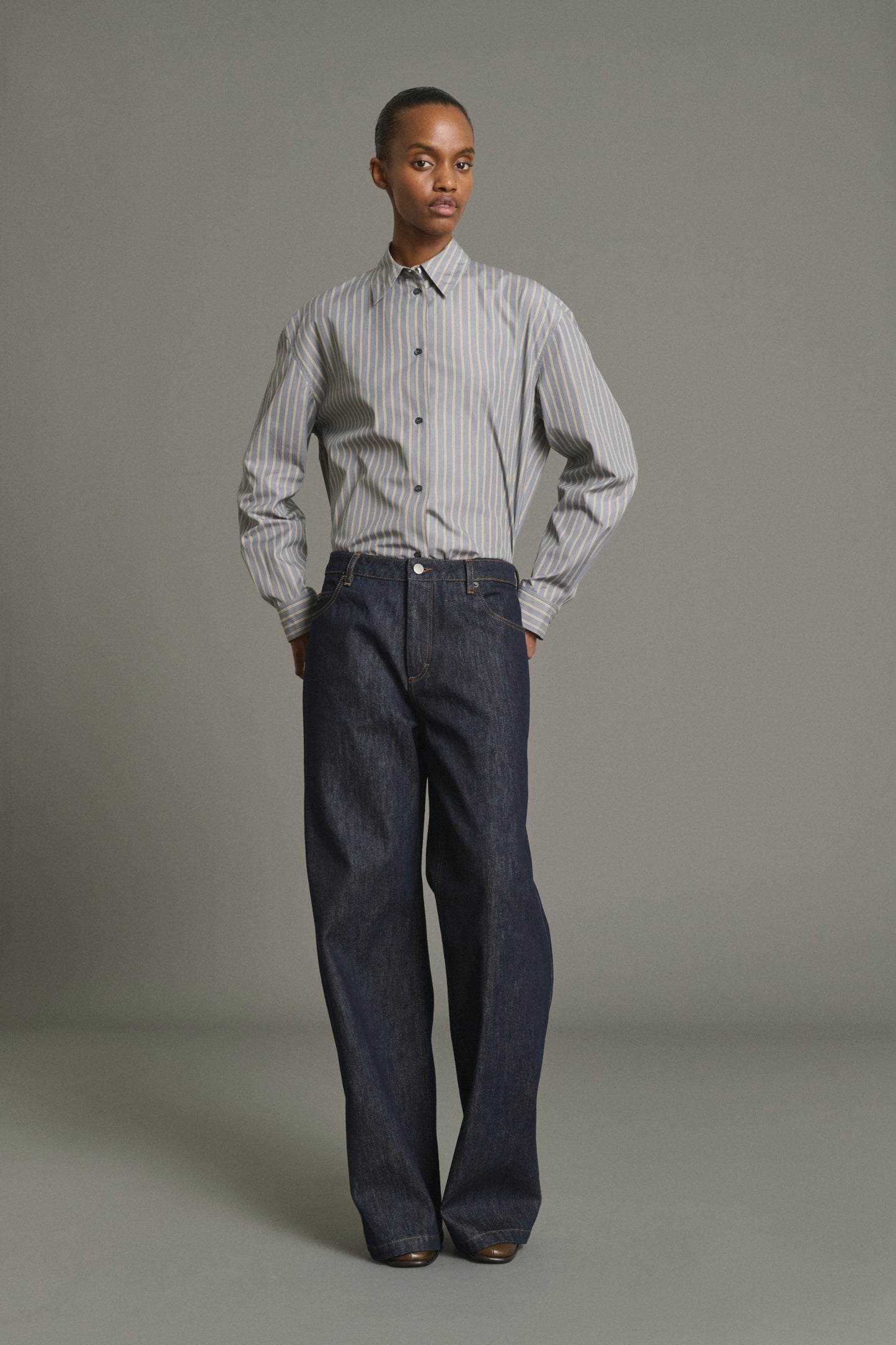 Vaqueros Calvin - Brut Denim recto Femme - Soeur