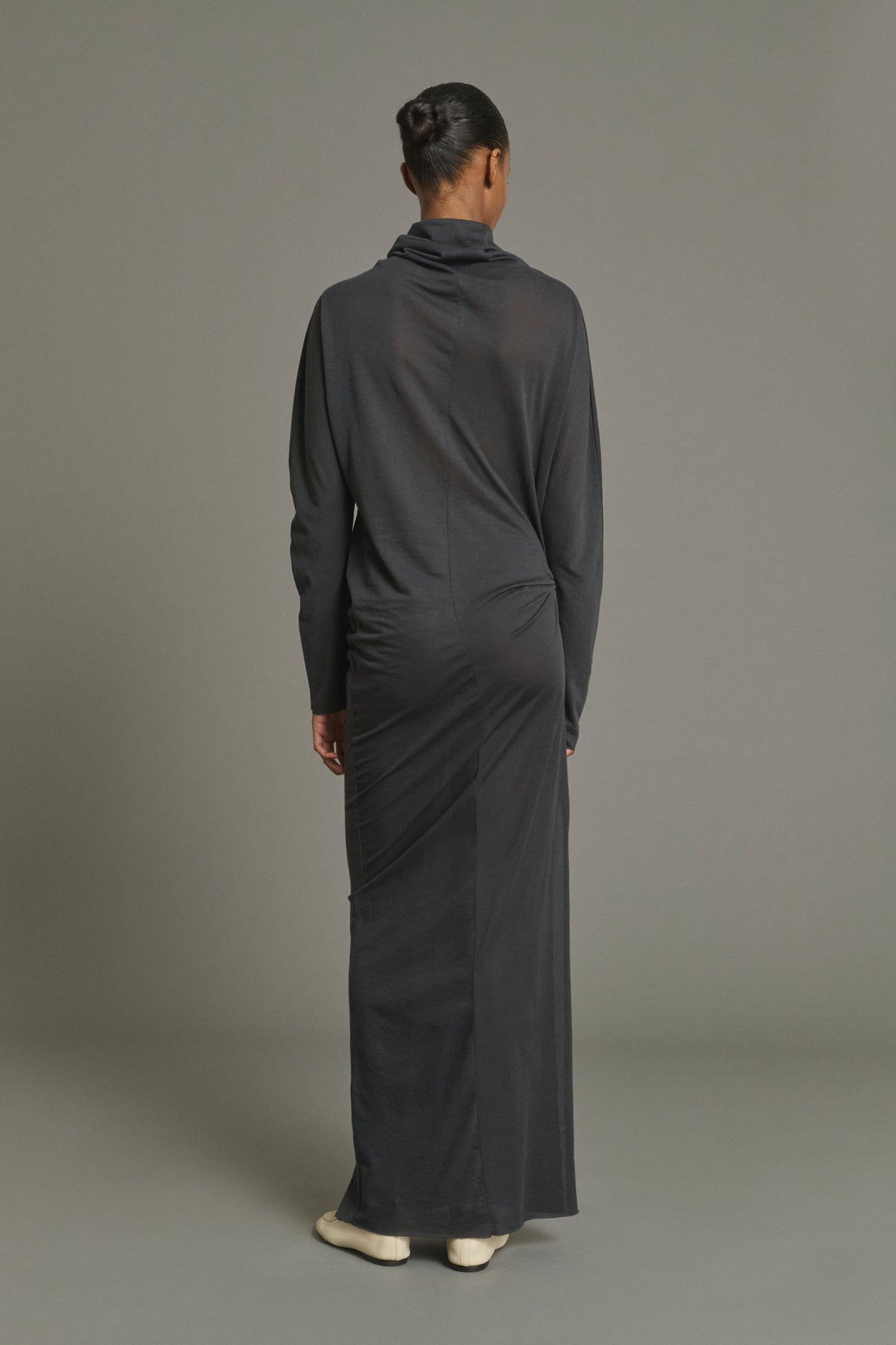 Robe Lola - Gris Anthracite - Coton - Femme vue 4