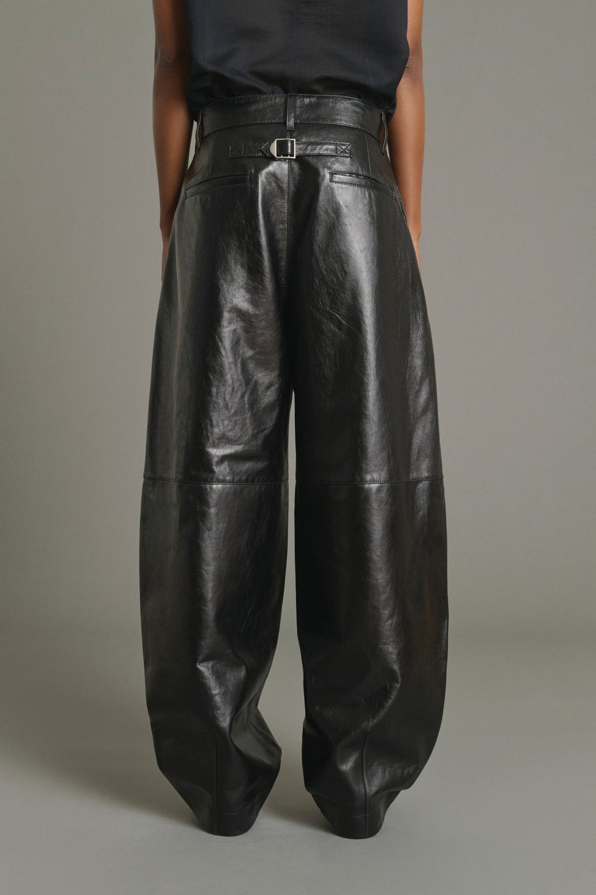 Pantalón Julien - Negro - Cuero - Mujer vue 4