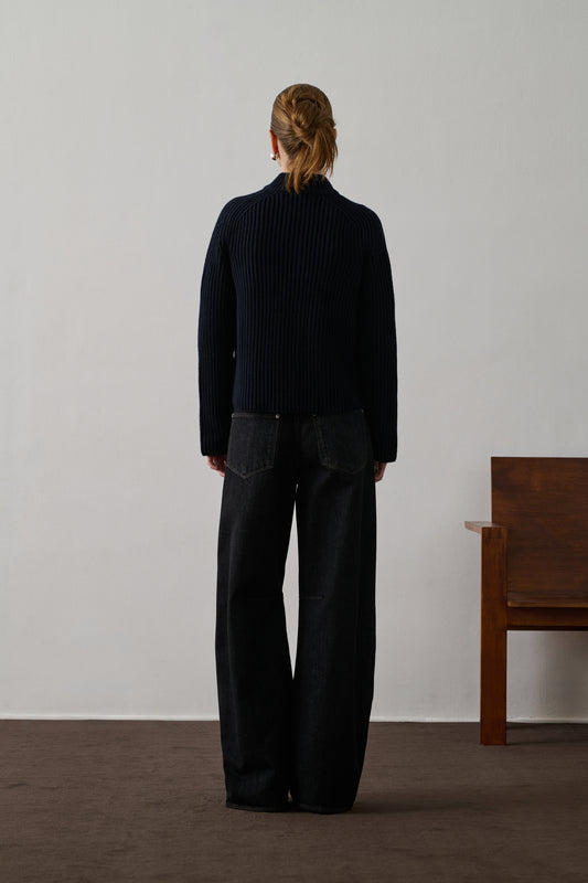 Cardigan Flaubert - Navy - Laine - Femme