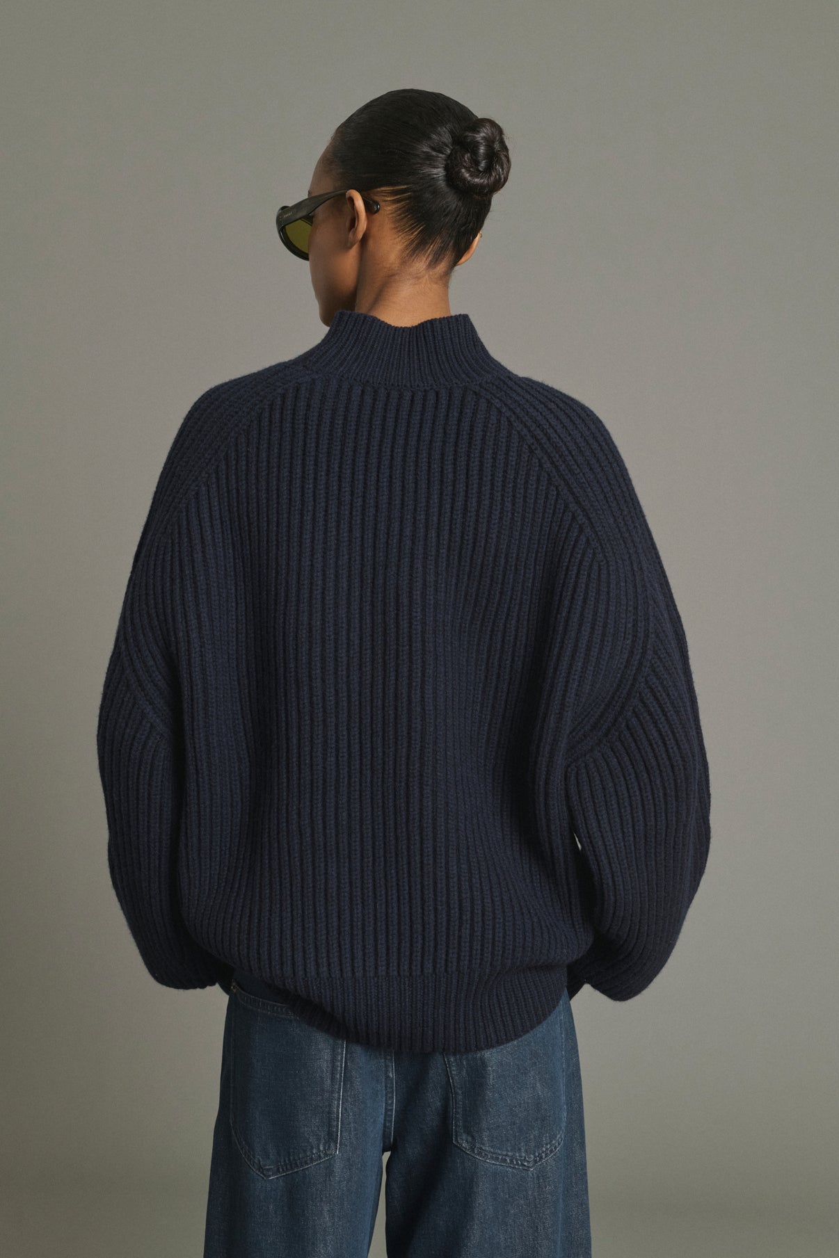 Pull Flamand - Navy Laine Mérinos Grosses Côtes - Soeur vue 2