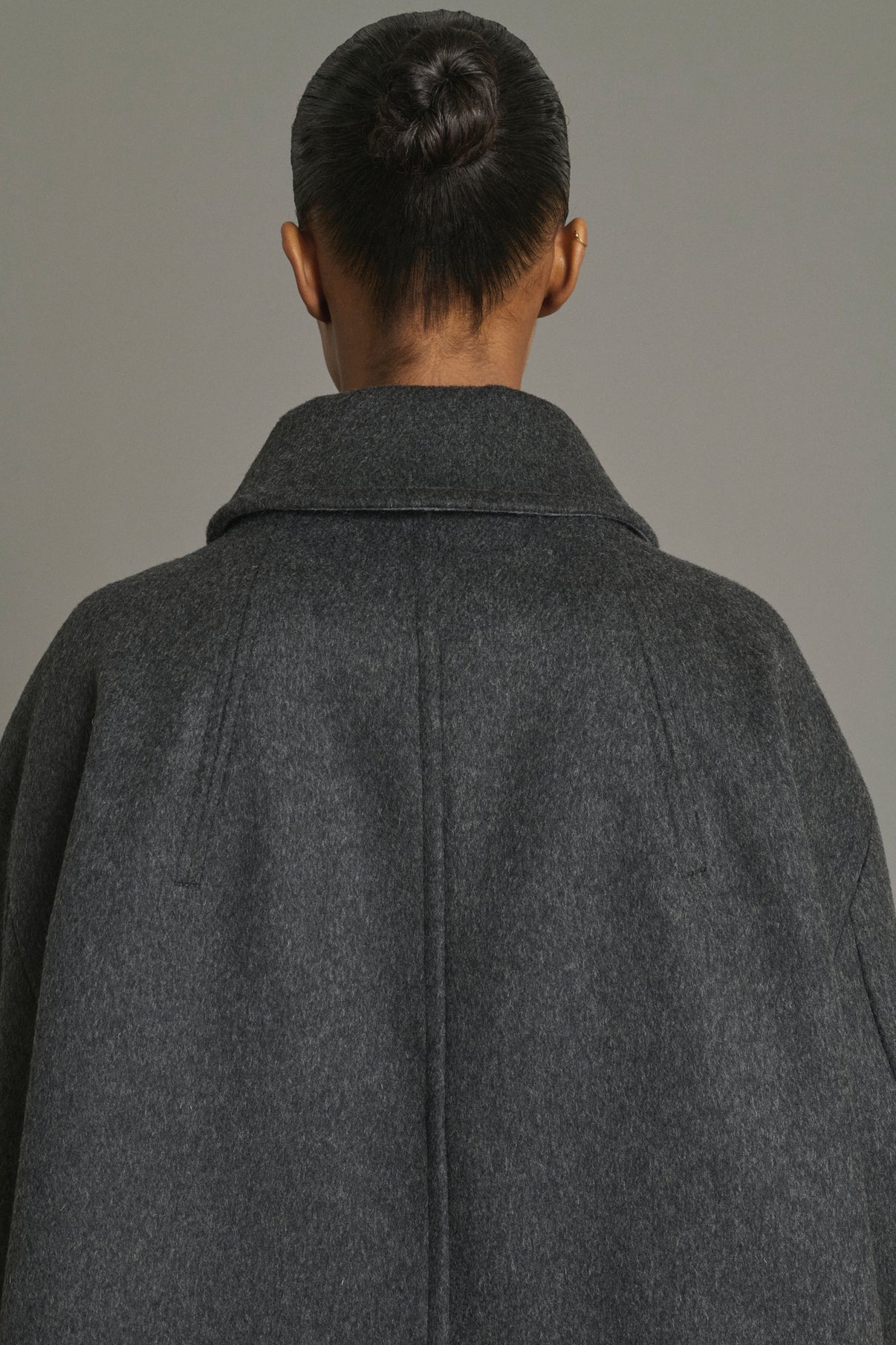 Manteau Kasper - Anthracite Chiné - Laine - Femme vue 4