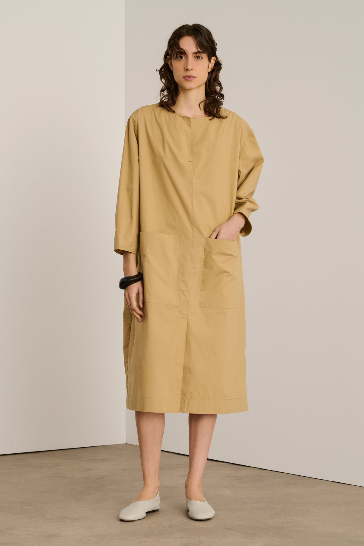 Robe Coralie - Sable - Coton - Femme vue 1