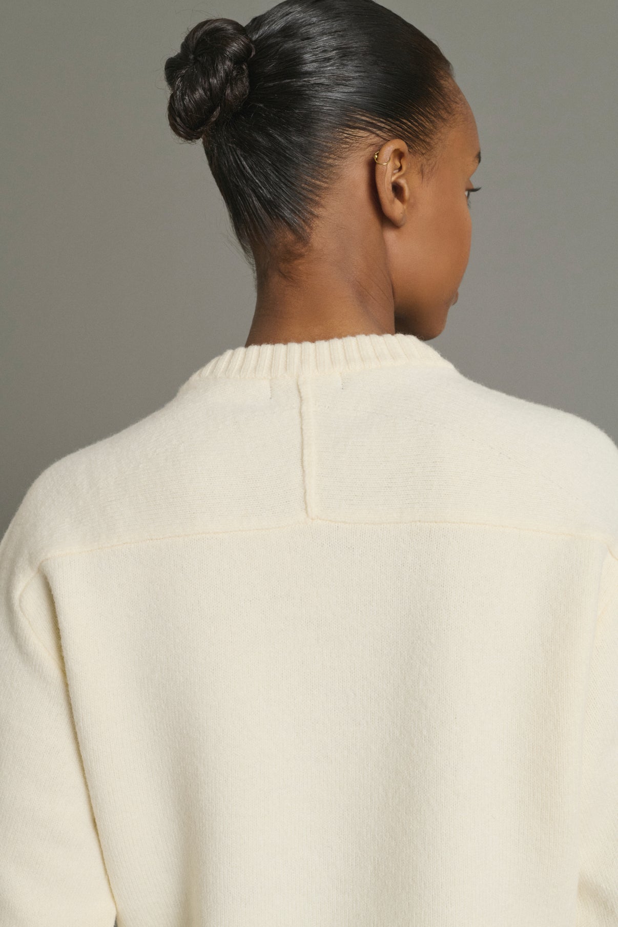 Pull Jeremie - Écru - Laine Mérinos - Femme vue 5