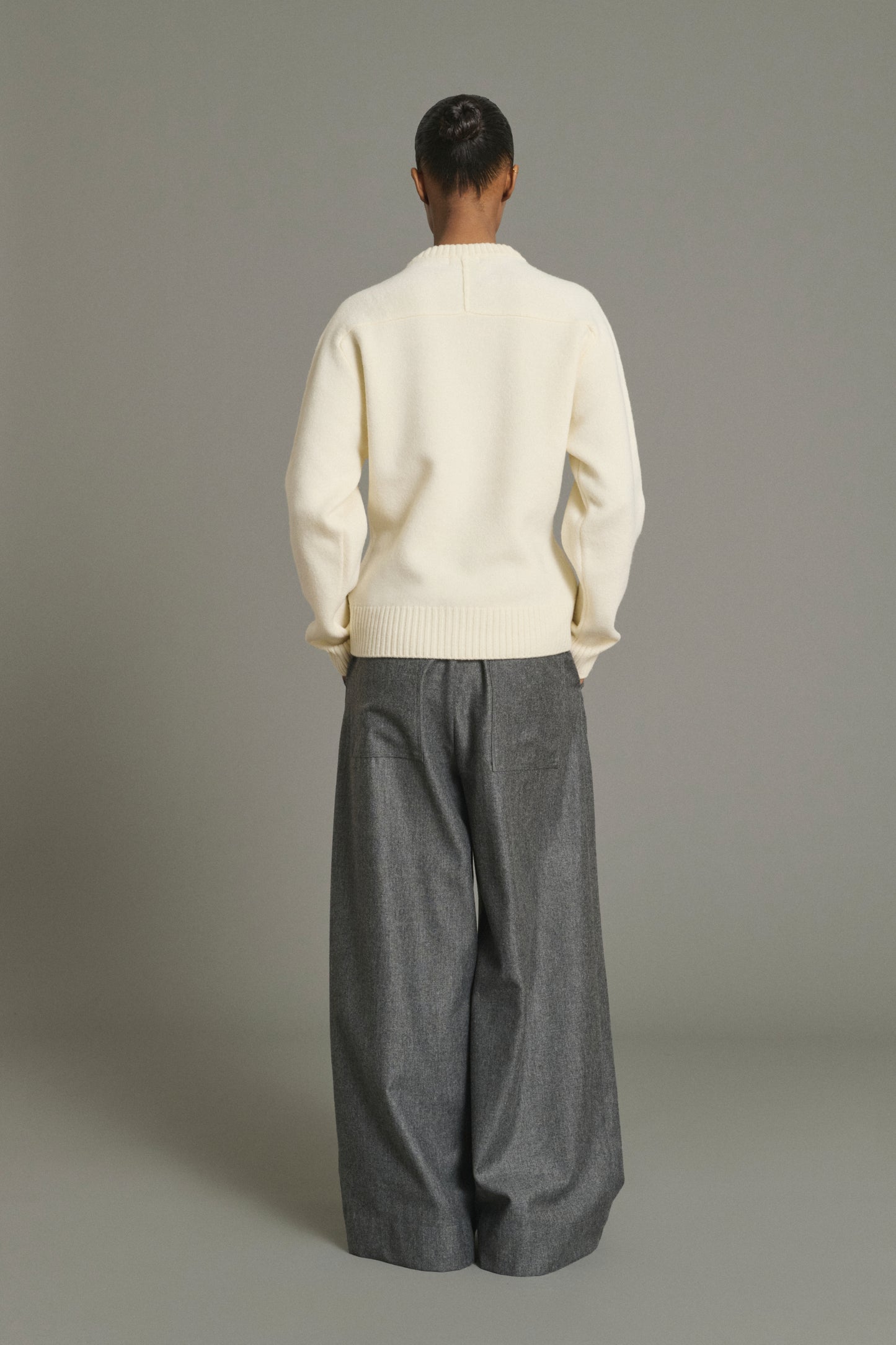 Pantalon Hugues - Gris Chiné - Laine - Femme