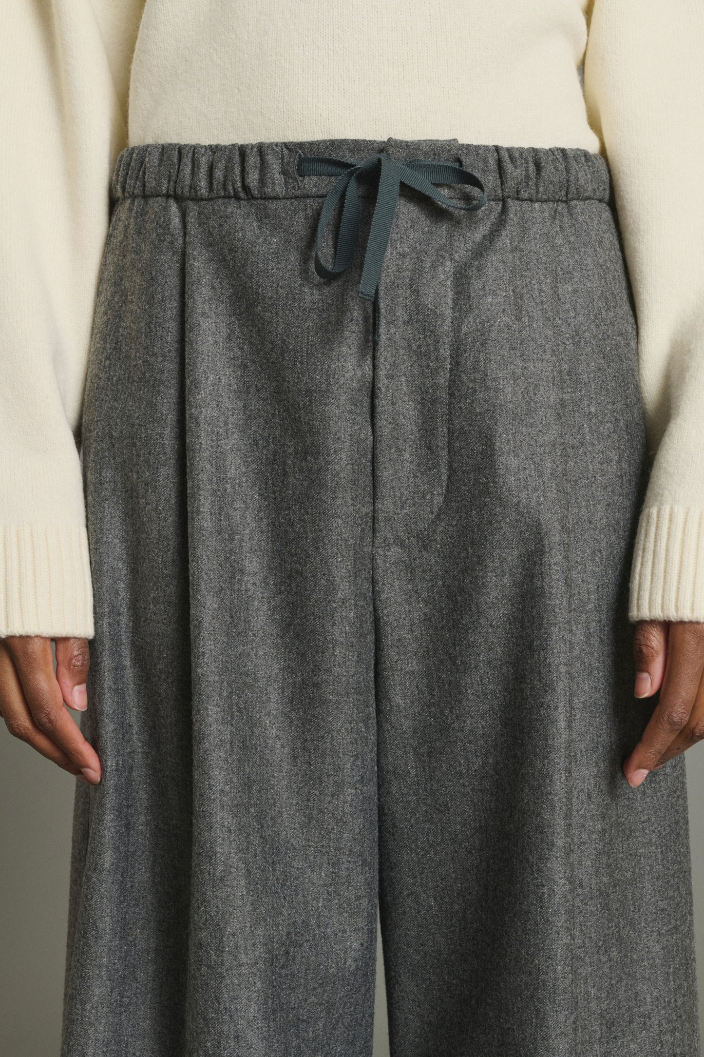 Pantalon Hugues - Gris Chiné - Laine - Femme