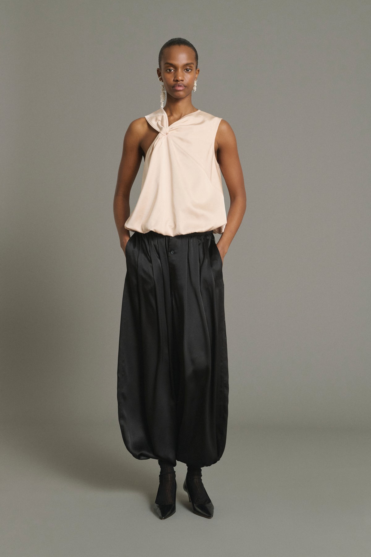 Pantalon Leopold - Noir - Soie - Femme