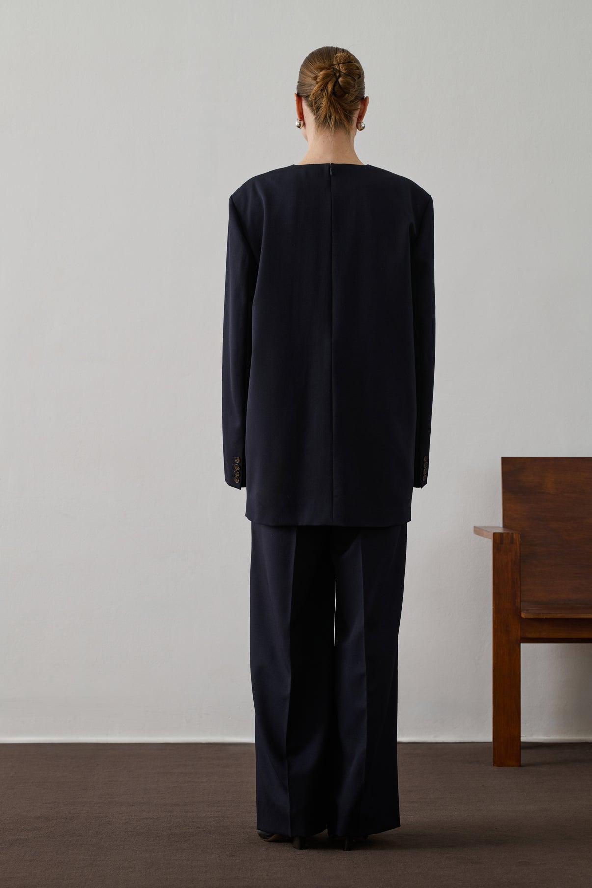 Robe Goya - Bleu Nuit - Laine - Femme vue 5