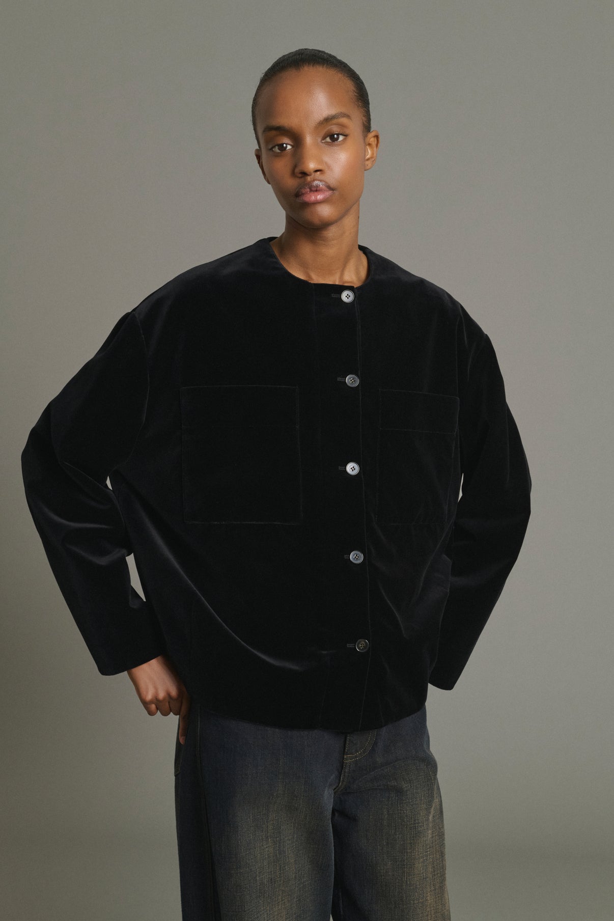 Veste Louis - Noir - Coton - Femme vue 3
