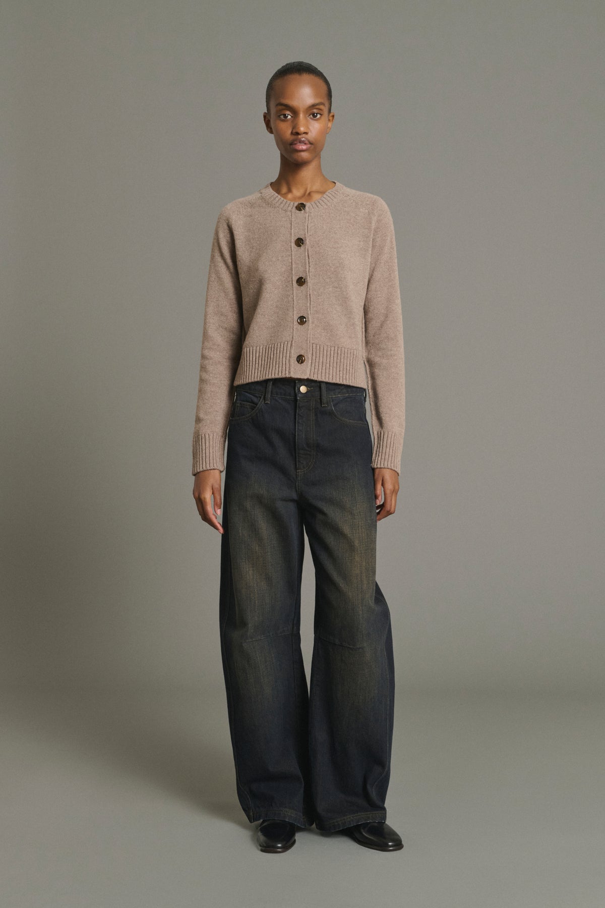 Cardigan Virginia - Beige Chiné - Laine Mérinos - Femme