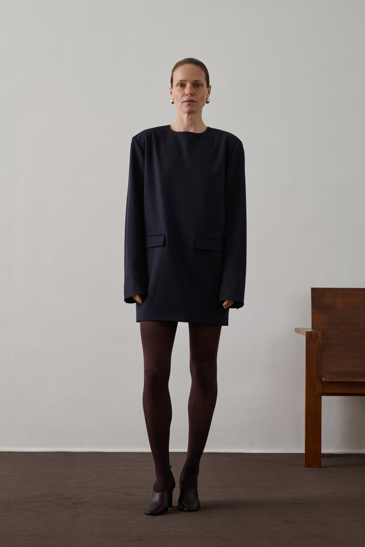 Robe Goya - Bleu Nuit - Laine - Femme