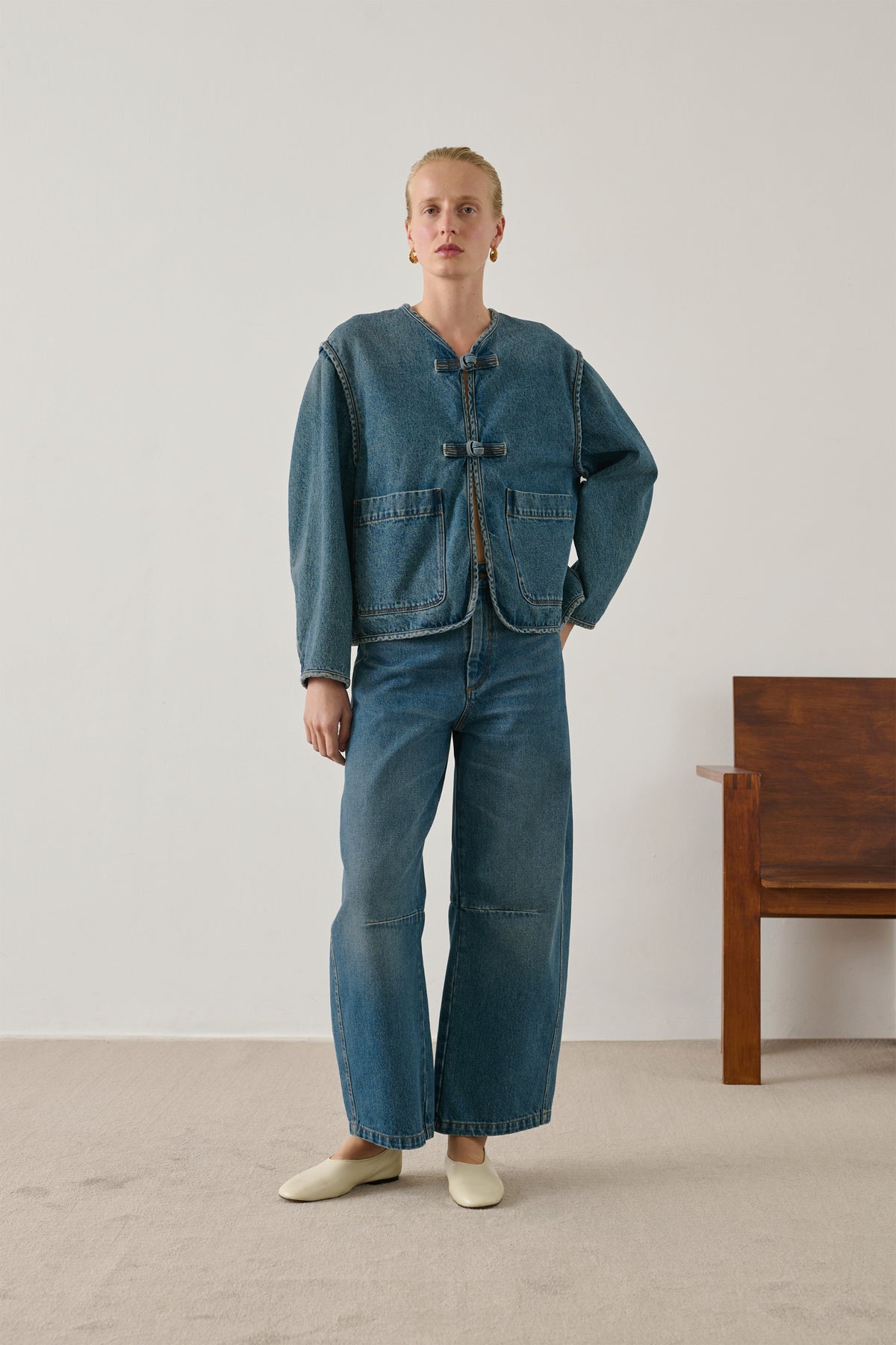 Jean Eliott - Bleu Denim Ample Femme - Soeur