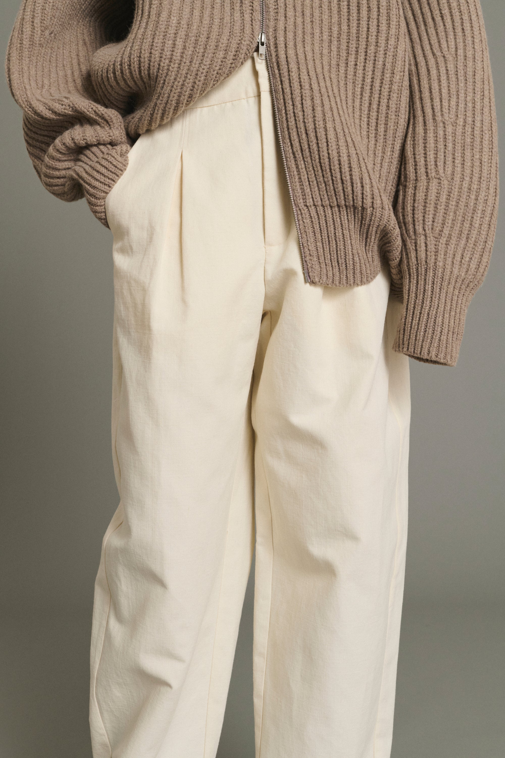 Trousers BAPTISTE Ecru