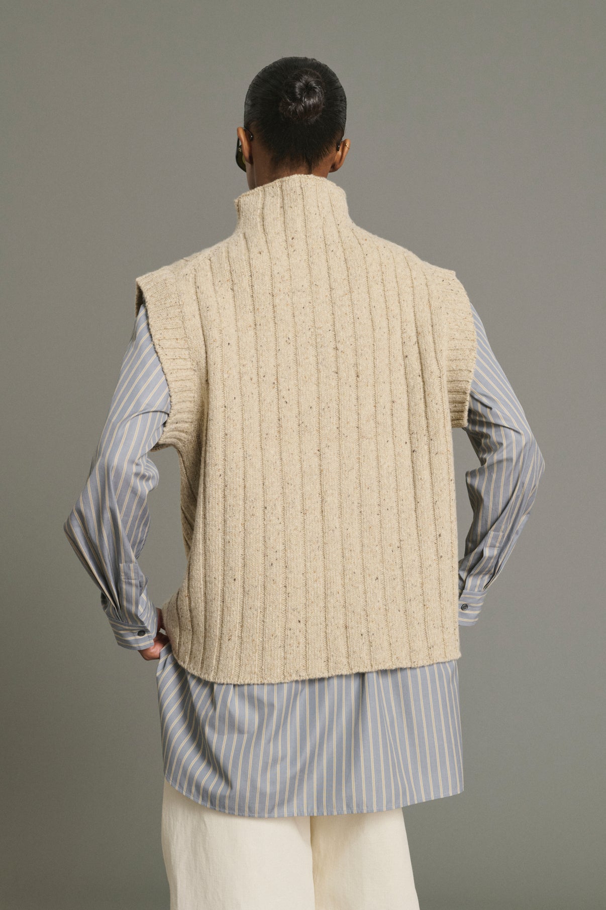 Pull Jethro - Beige Clair - Laine - Femme vue 4