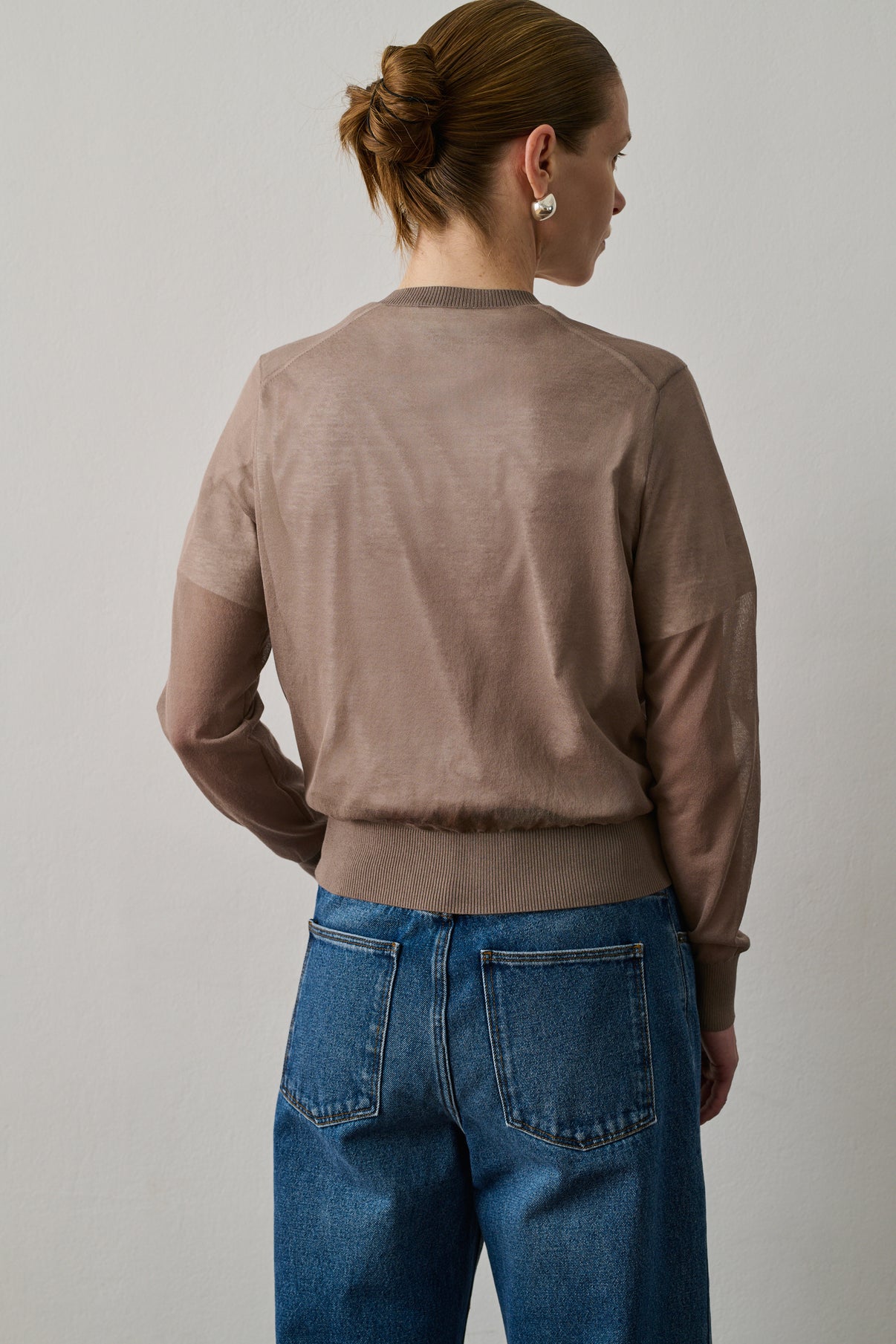 Cardigan Etretat - Taupe - Coton - Femme vue 2