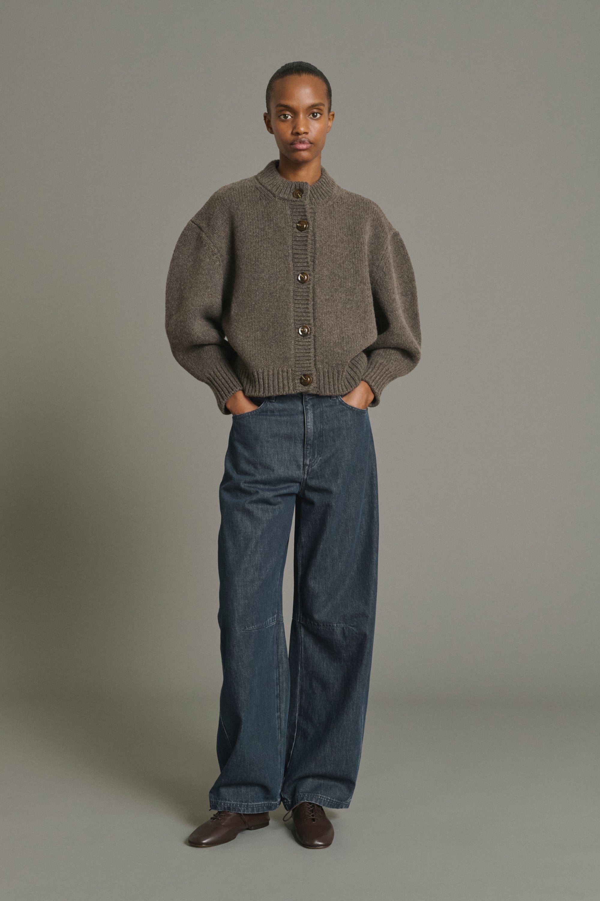 Cardigan LEONARD Glacé Brown