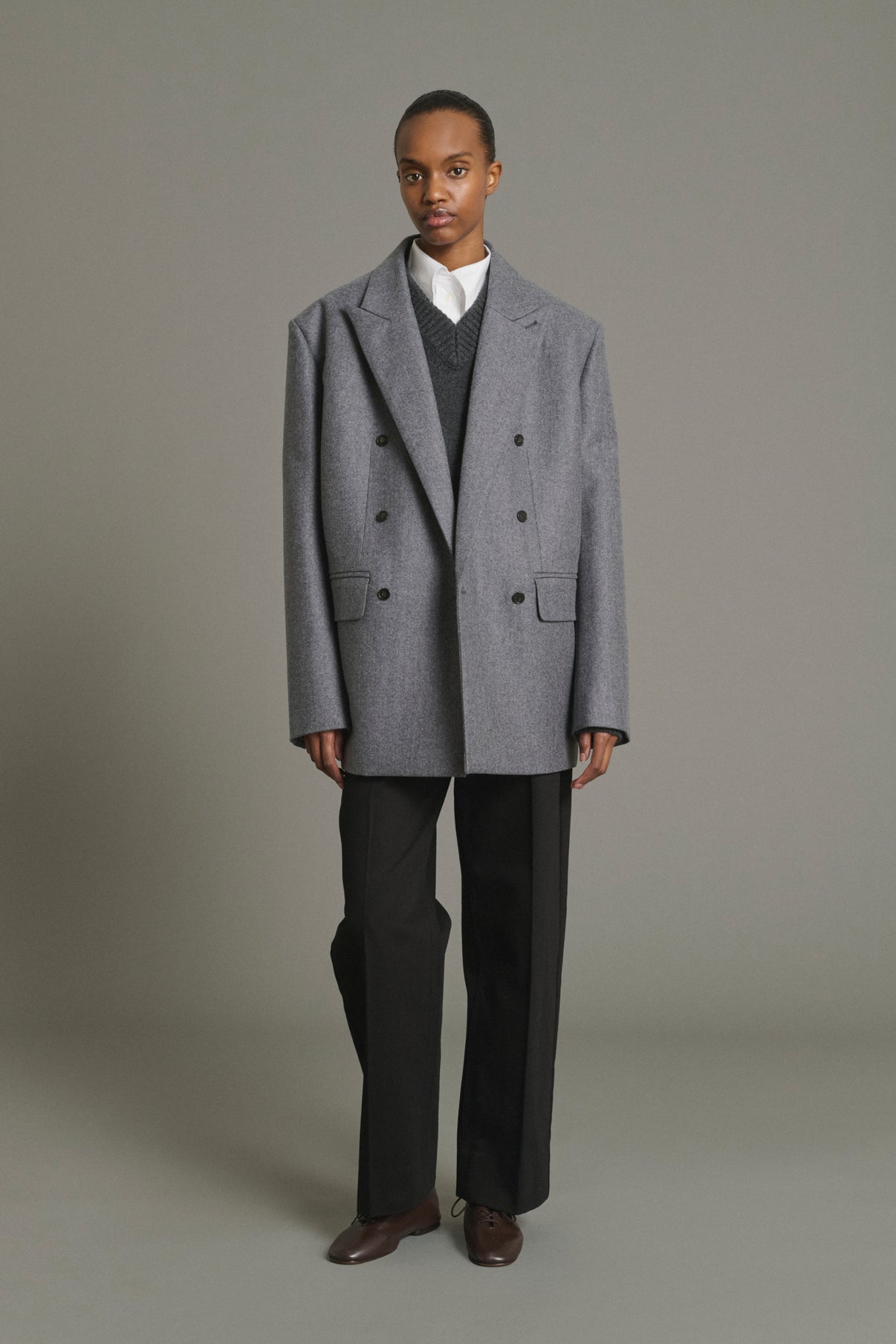 Veste Helga - Gris Chiné - Laine - Femme vue 4