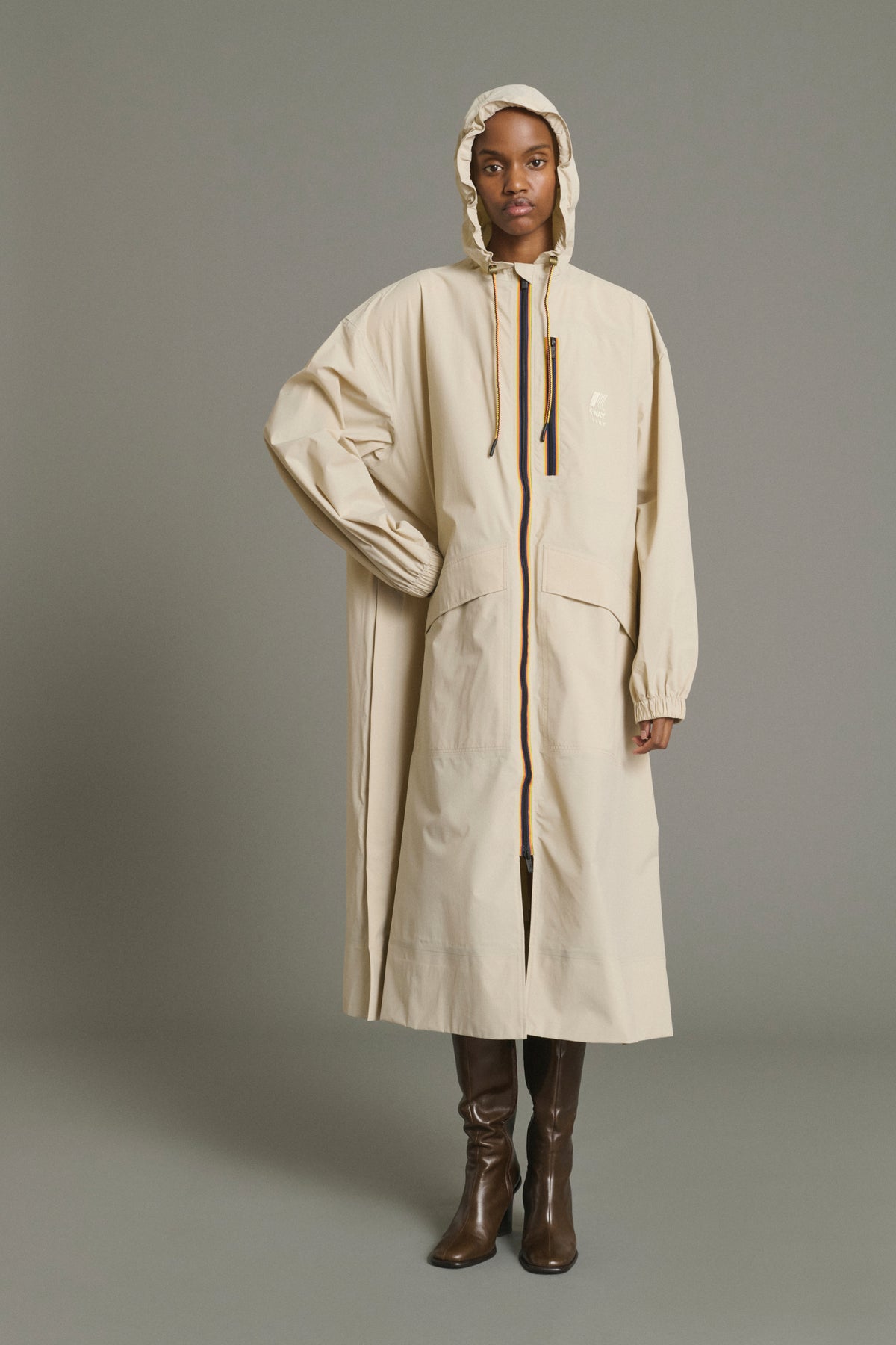 Pradel trench coat - Oversized mastic women's - Soeur vue 3