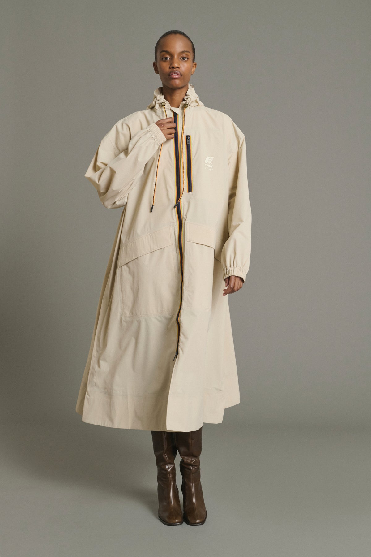 Pradel trench coat - Oversized mastic women's - Soeur vue 1