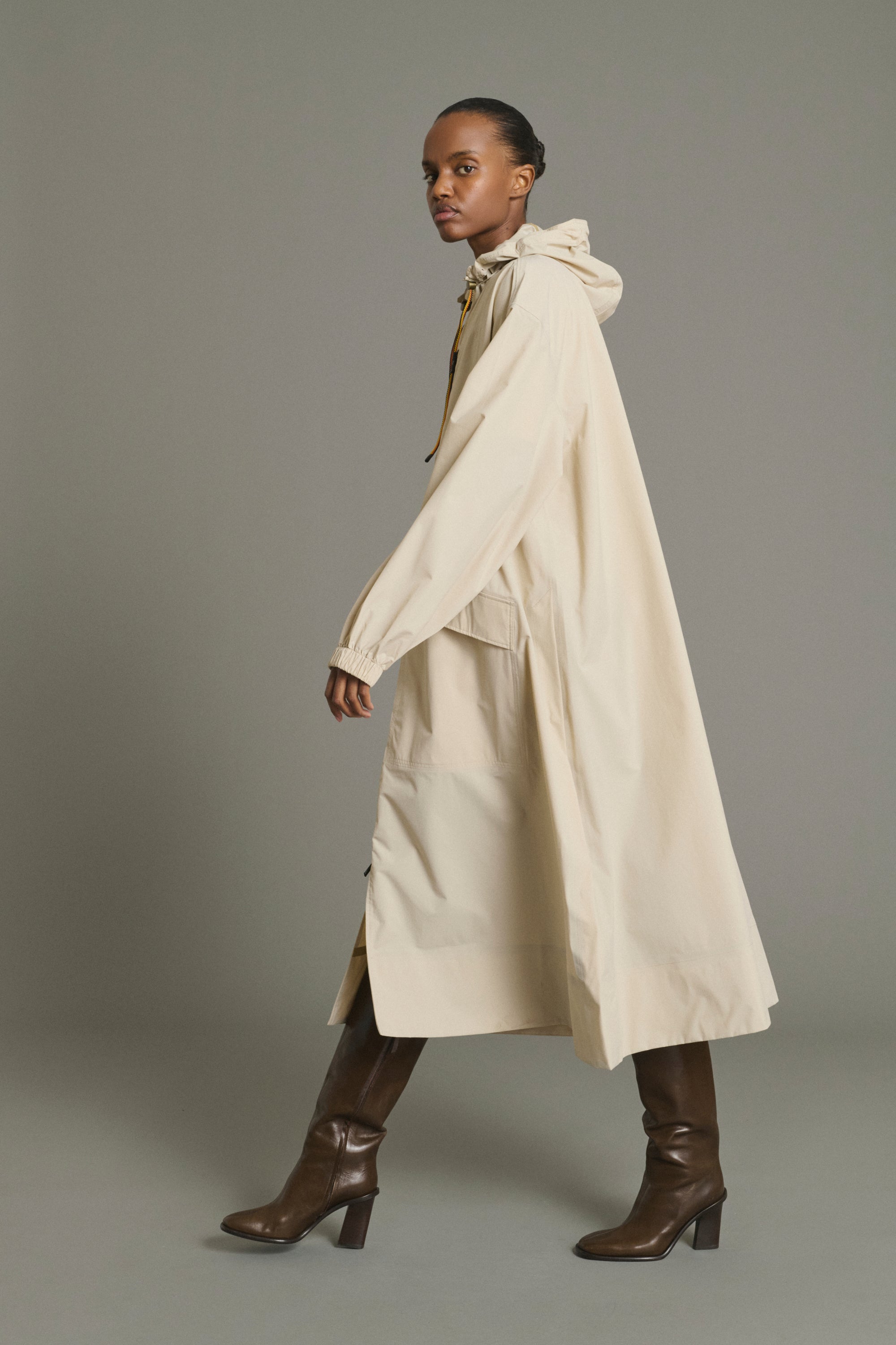Pradel Trench Coat - Oversized Putty, Women's - Soeur x K-Way®