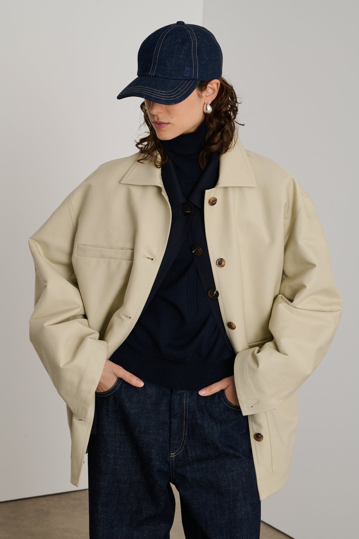 Veste Domingo - Mastic - Coton - Femme vue 1