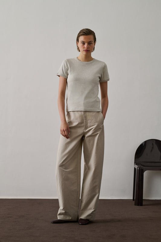 Tee-Shirt Aristide - Gris Chiné - Coton - Femme