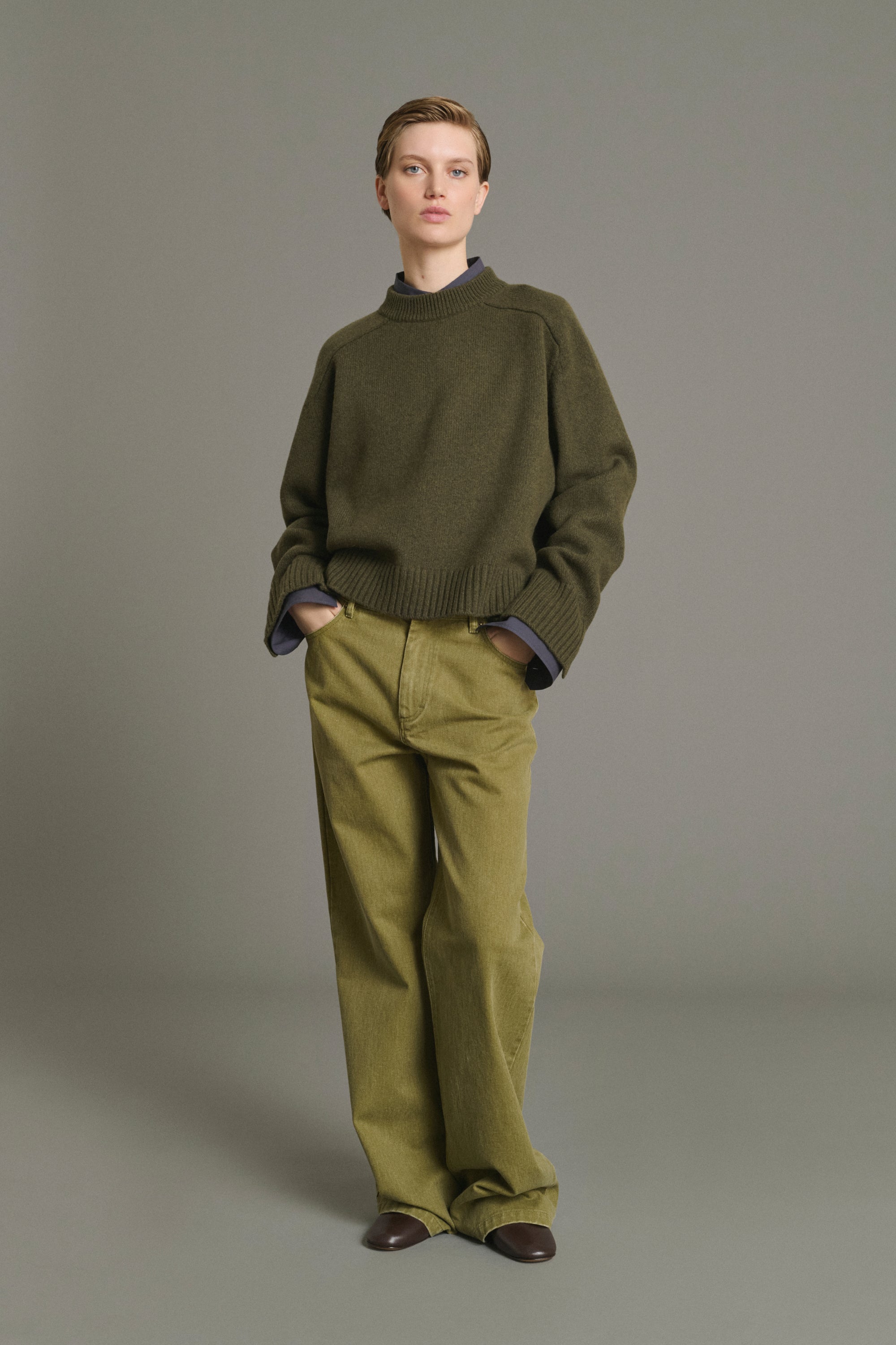 Sweater WILL Khaki Heathered