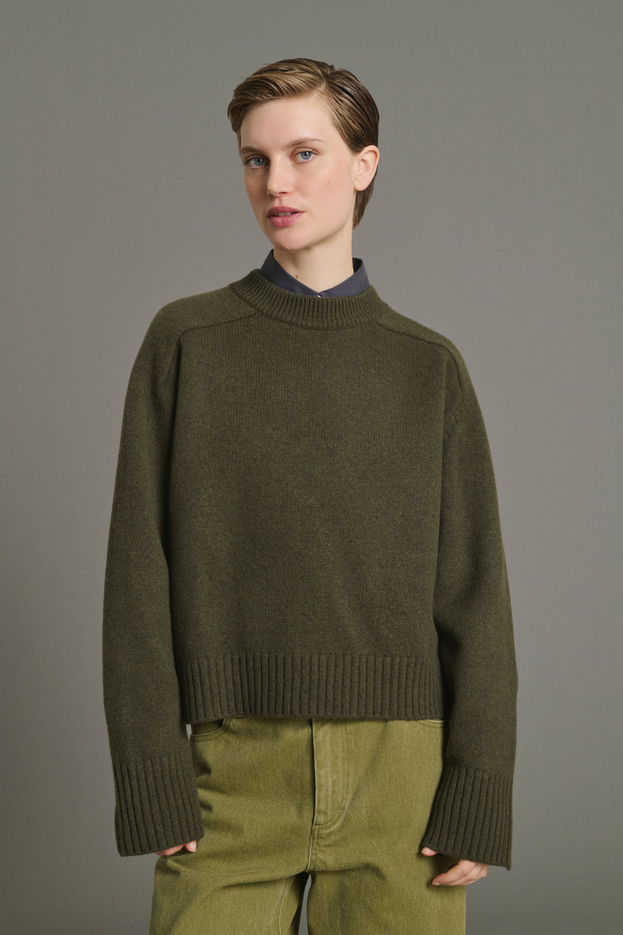 Sweater WILL Khaki Heathered