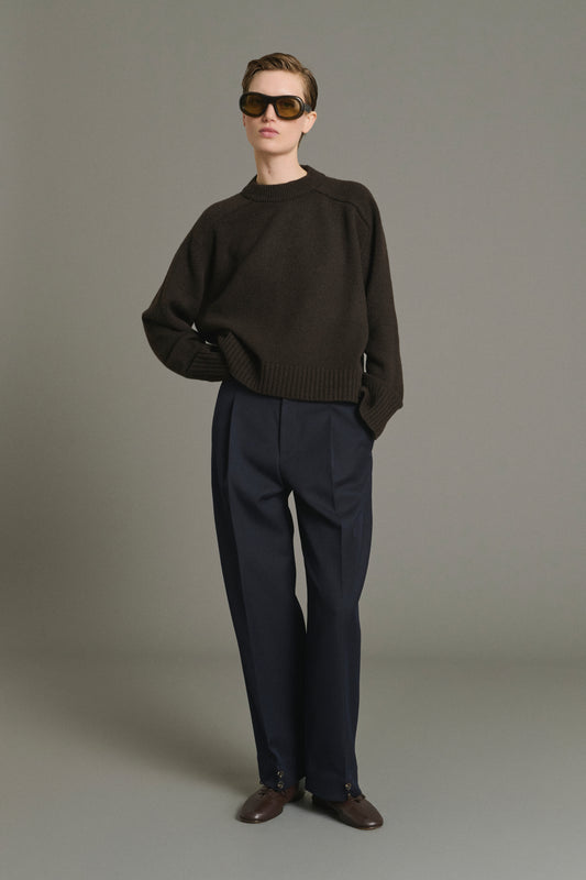 Pull Will - Chocolat - Laine Mérinos - Femme
