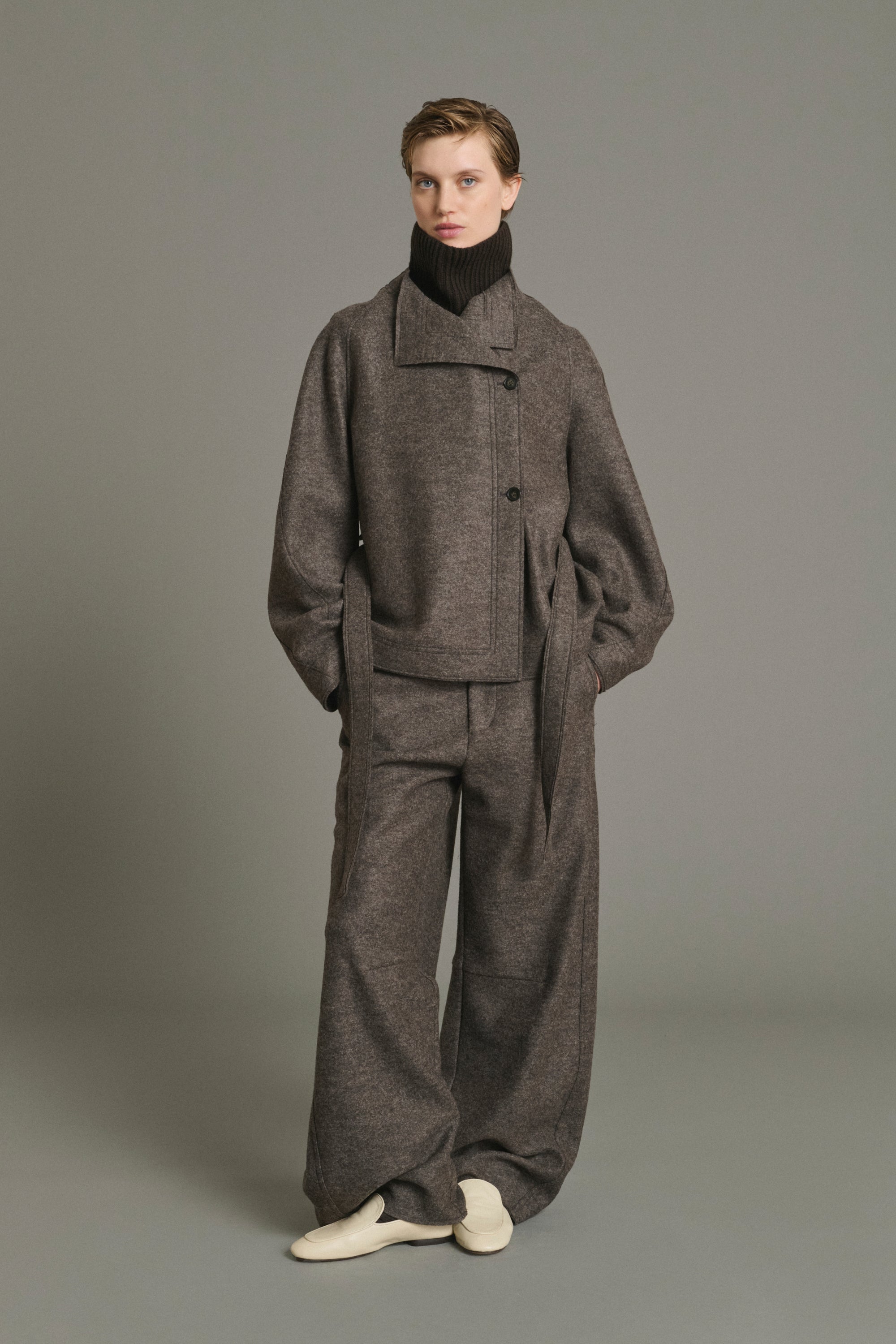 Jacket THEIA TAUPE Heathered