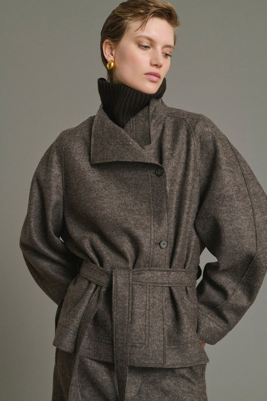 Veste Theia - Taupe Chiné - Laine - Femme