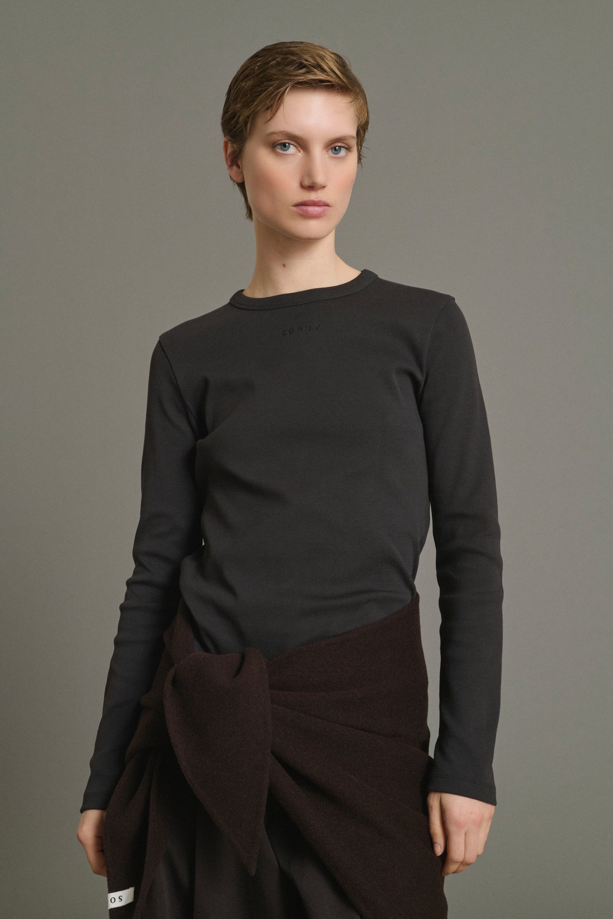 Tee-Shirt Flavie - Charbon - Coton - Femme vue 1