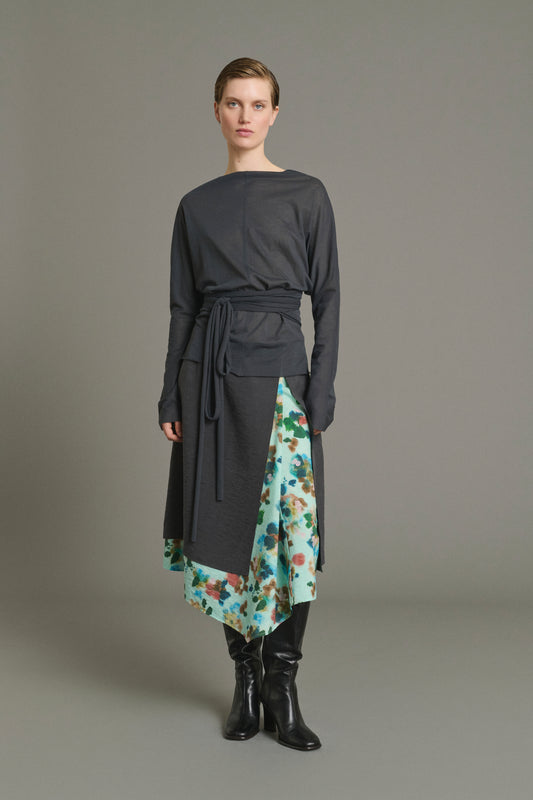 Jupe Joy - Turquoise - Soie - Femme