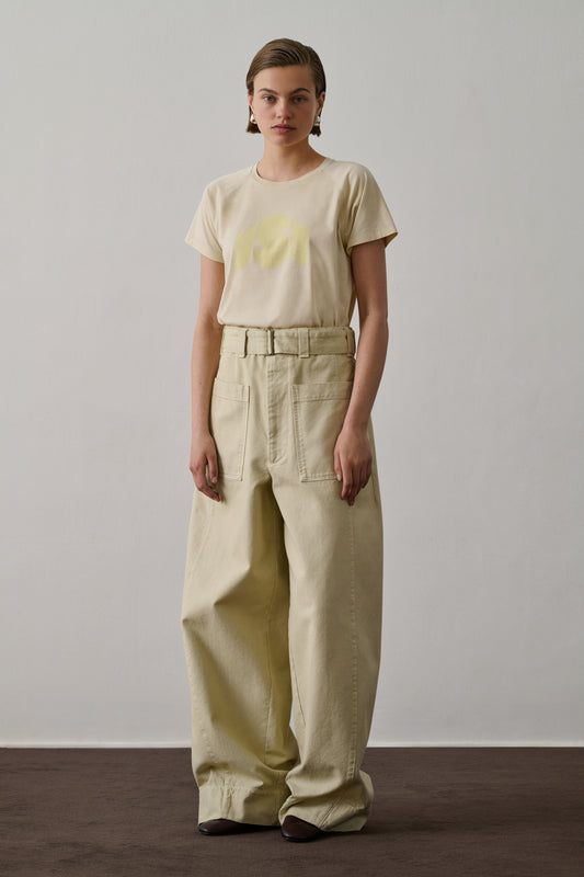 Tee-Shirt Val - Jaune Pâle - Coton - Femme