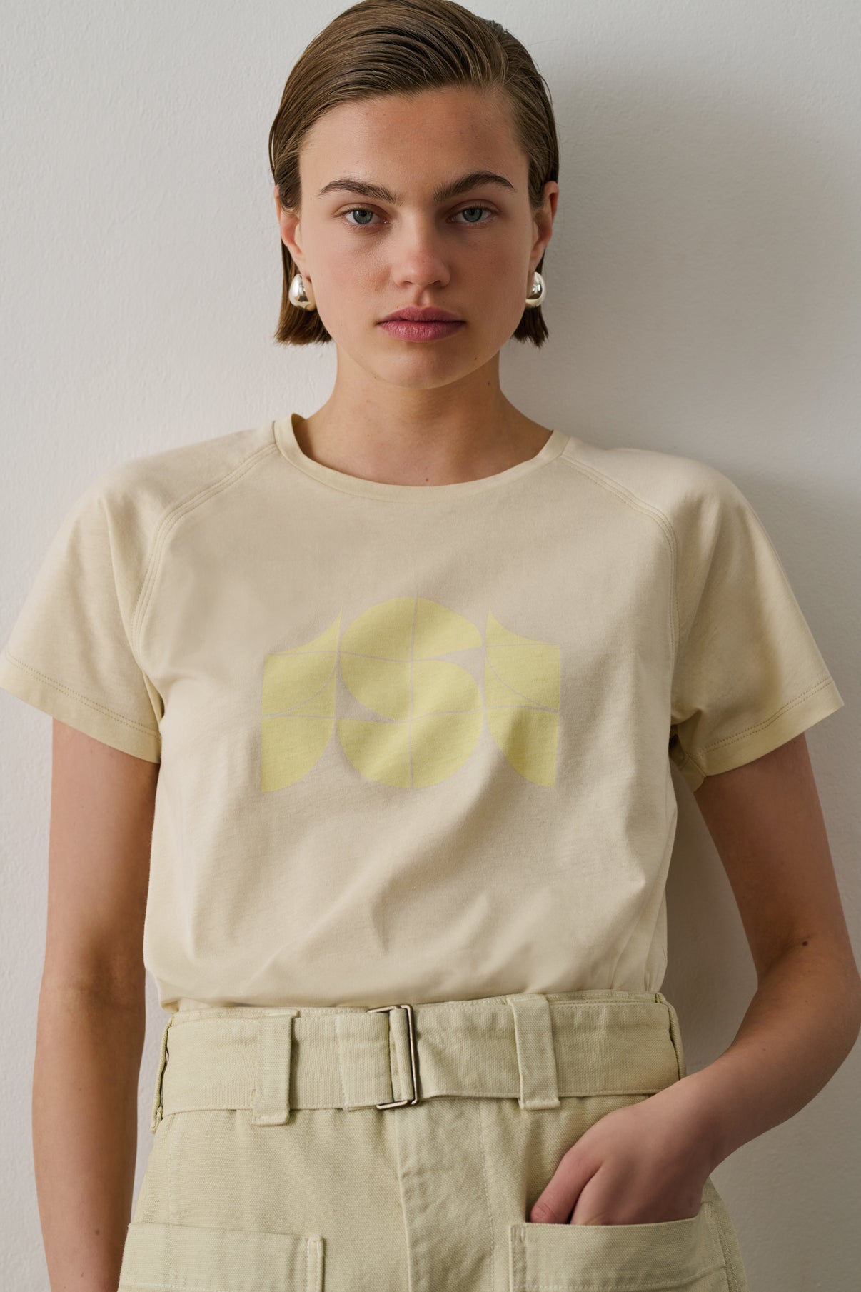 Tee-Shirt Val - Jaune Pâle - Coton - Femme vue 2