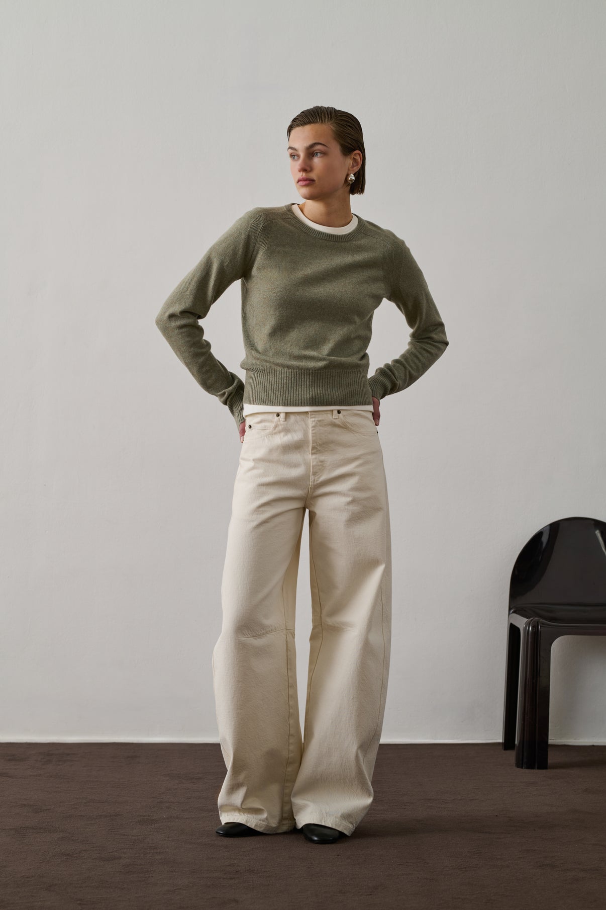 Pull Galway Gris/Bleu Cachemire Femme